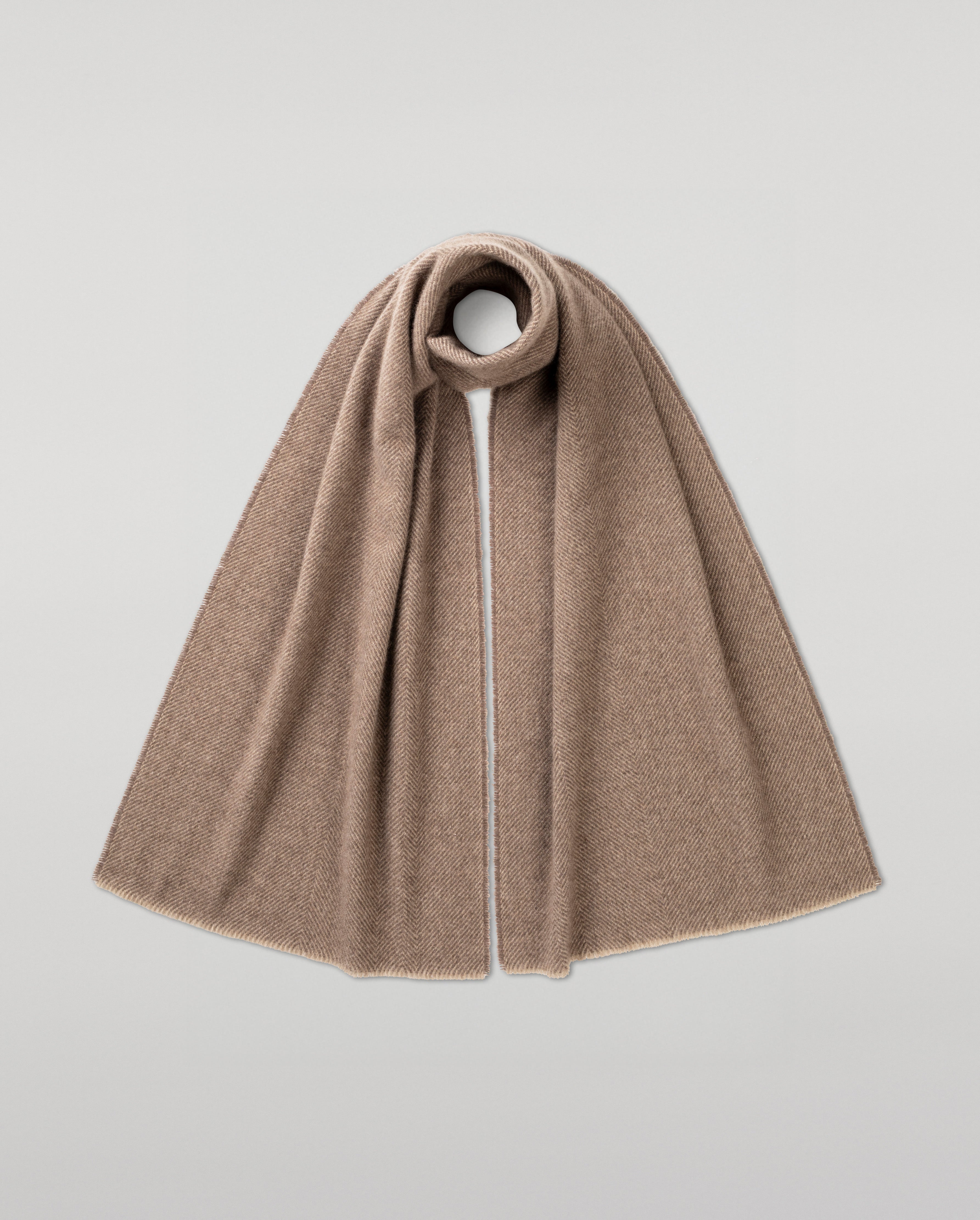 Johnstons of Elgin - Mountain Twill Natural Cashmere Scarf