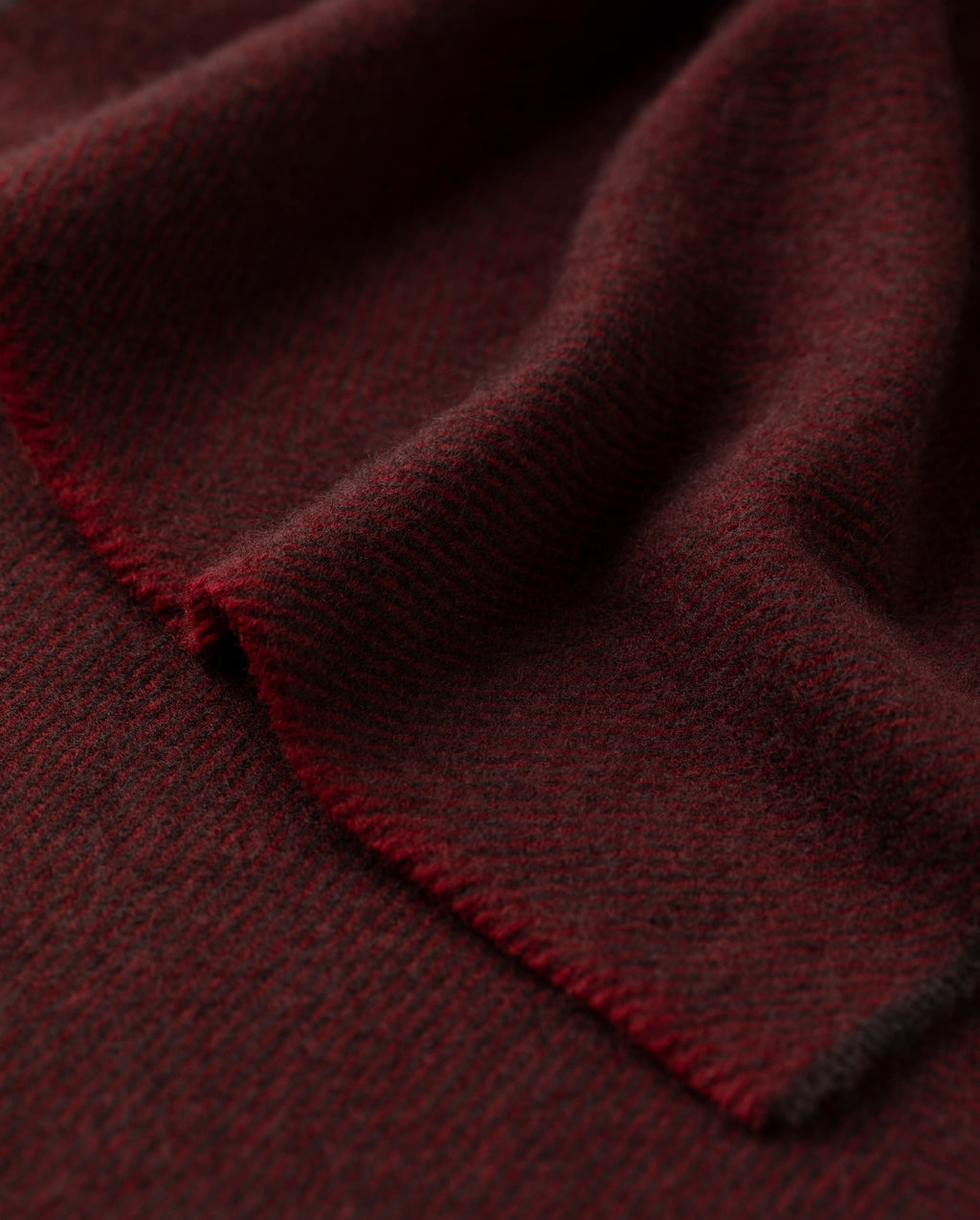 Johnstons of Elgin - Mountain Twill Red Cashmere Scarf