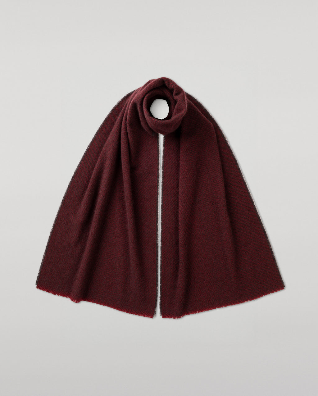 Johnstons of Elgin - Mountain Twill Red Cashmere Scarf