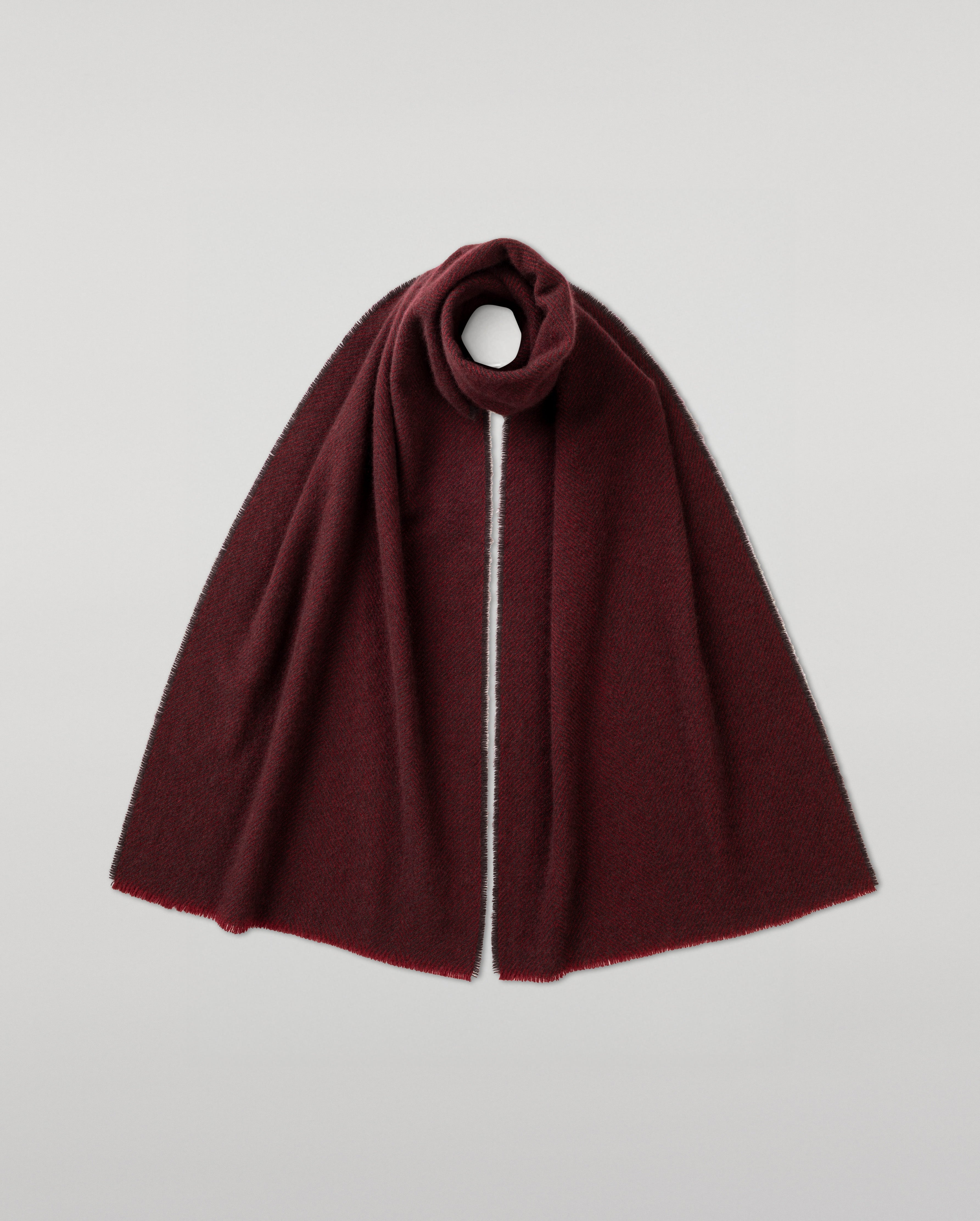 Johnstons of Elgin - Mountain Twill Red Cashmere Scarf