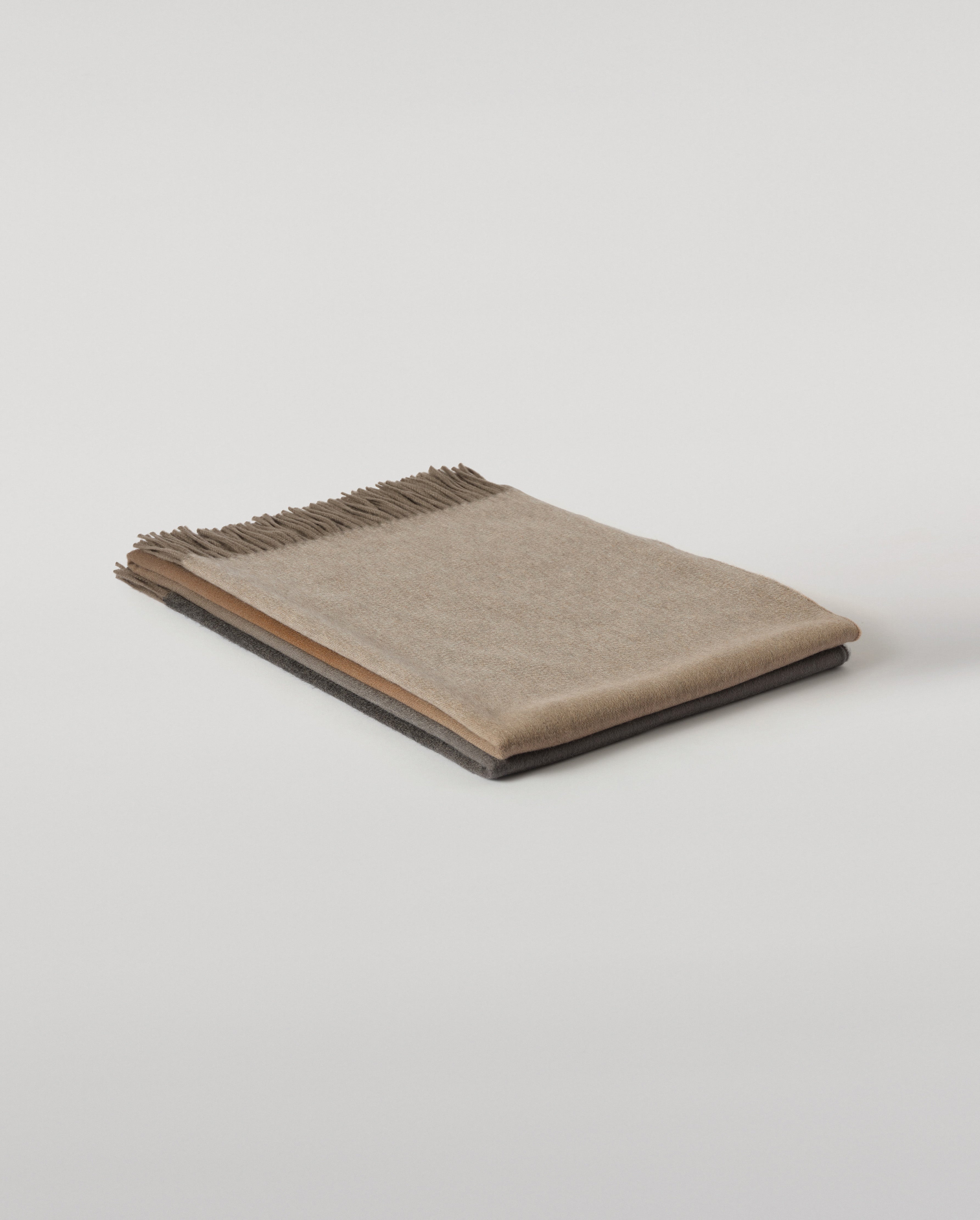 Johnstons of Elgin - Umbra Brown Ombre Cashmere Throw