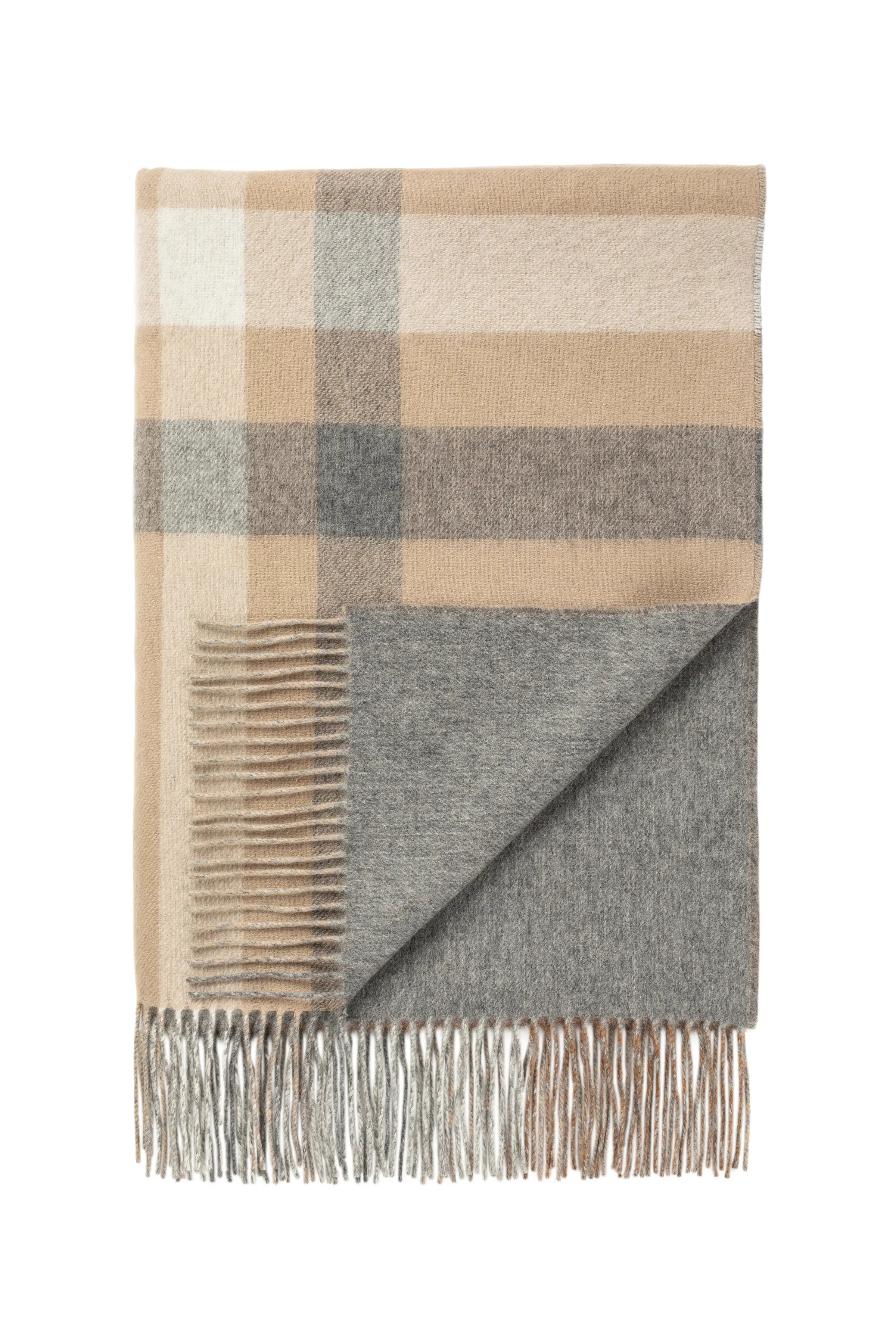 Johnstons of Elgin - Reversible Cashmere Leven Check Throw