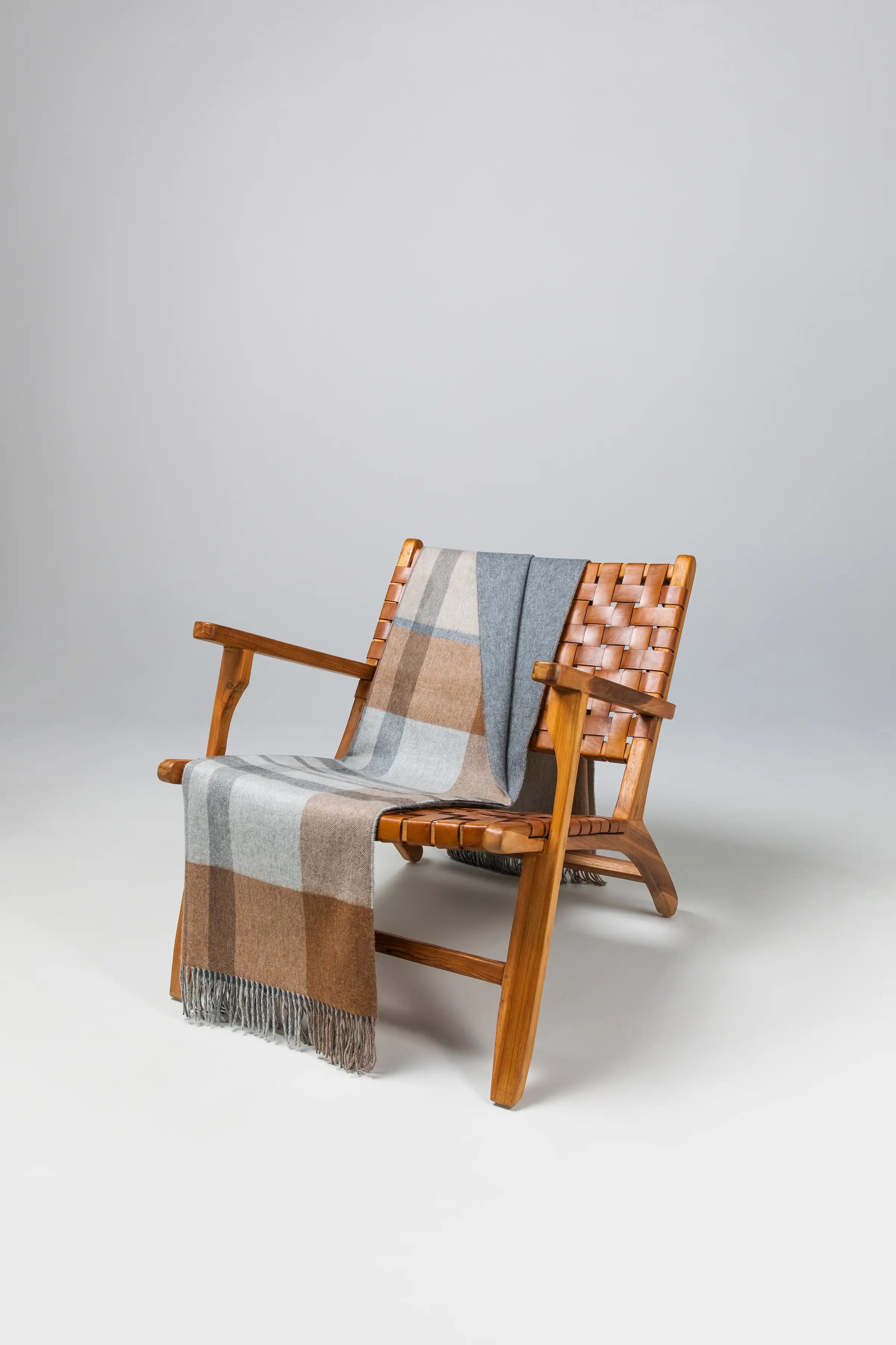 Johnstons of Elgin - Reversible Cashmere Leven Check Throw