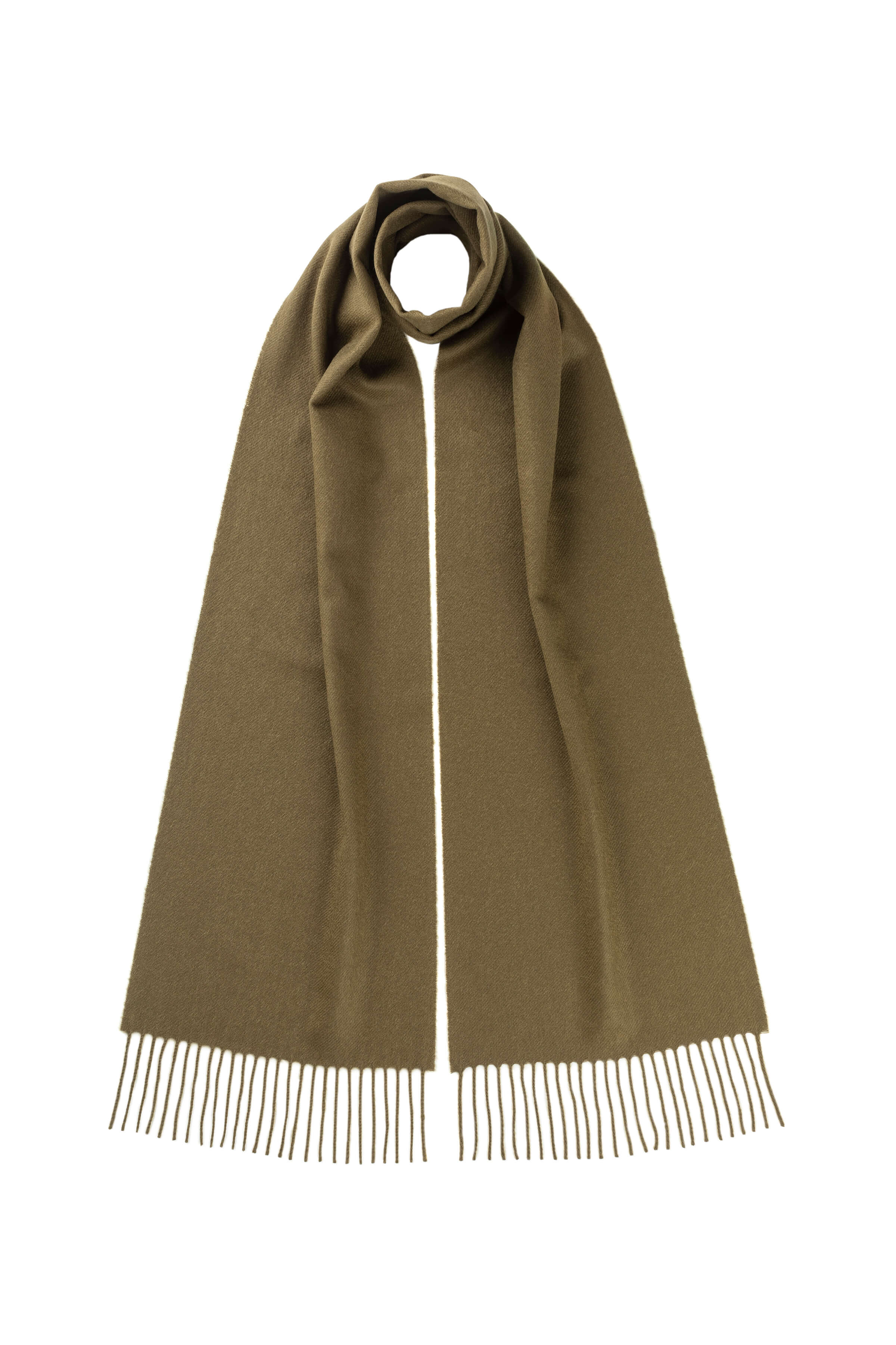 Johnstons of Elgin - Olive Green Cashmere Scarf