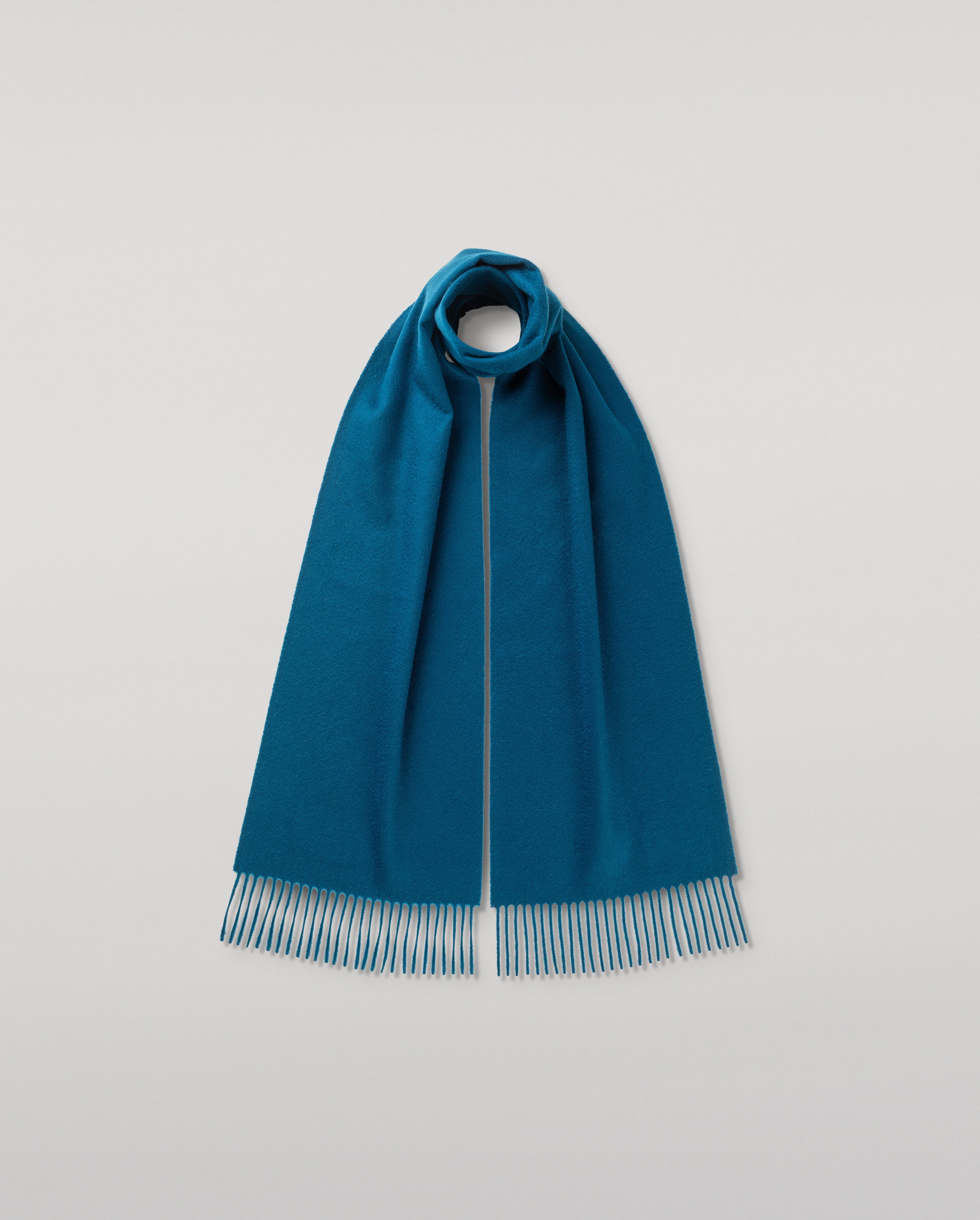 Johnstons of Elgin - Blue Cashmere Scarf