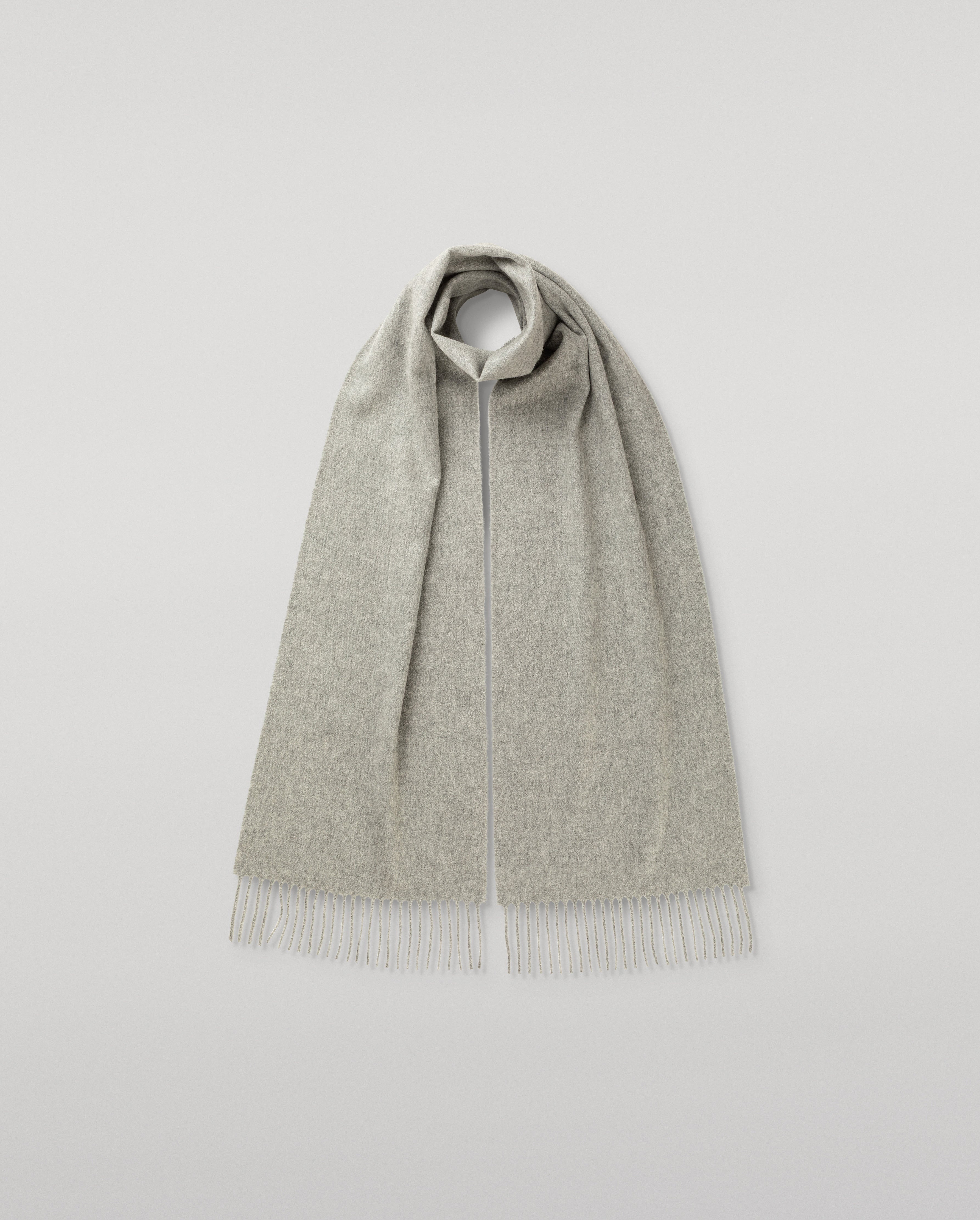 Johnstons of Elgin - Light Grey Cashmere Scarf