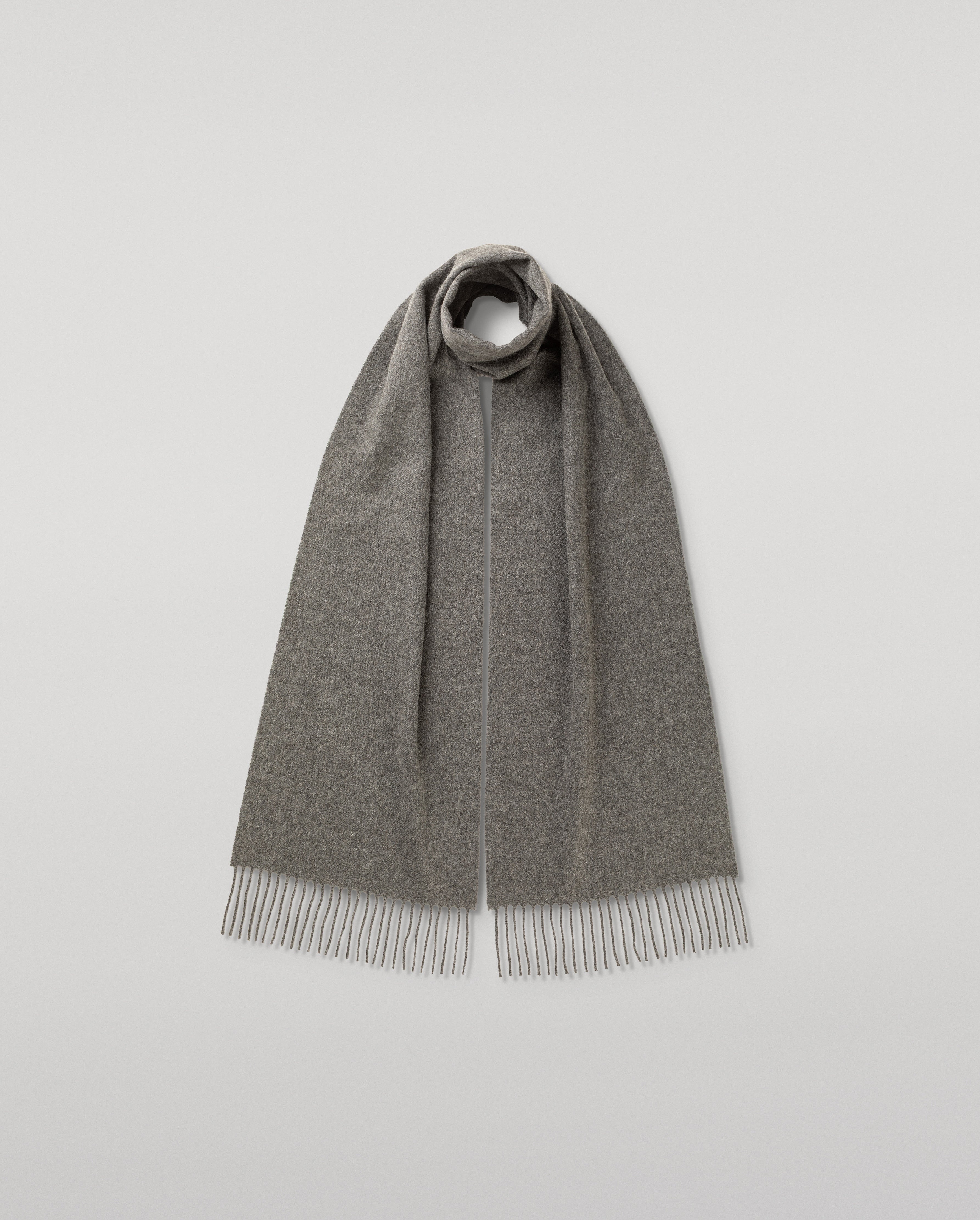 Johnstons of Elgin - Mid Grey Cashmere Scarf