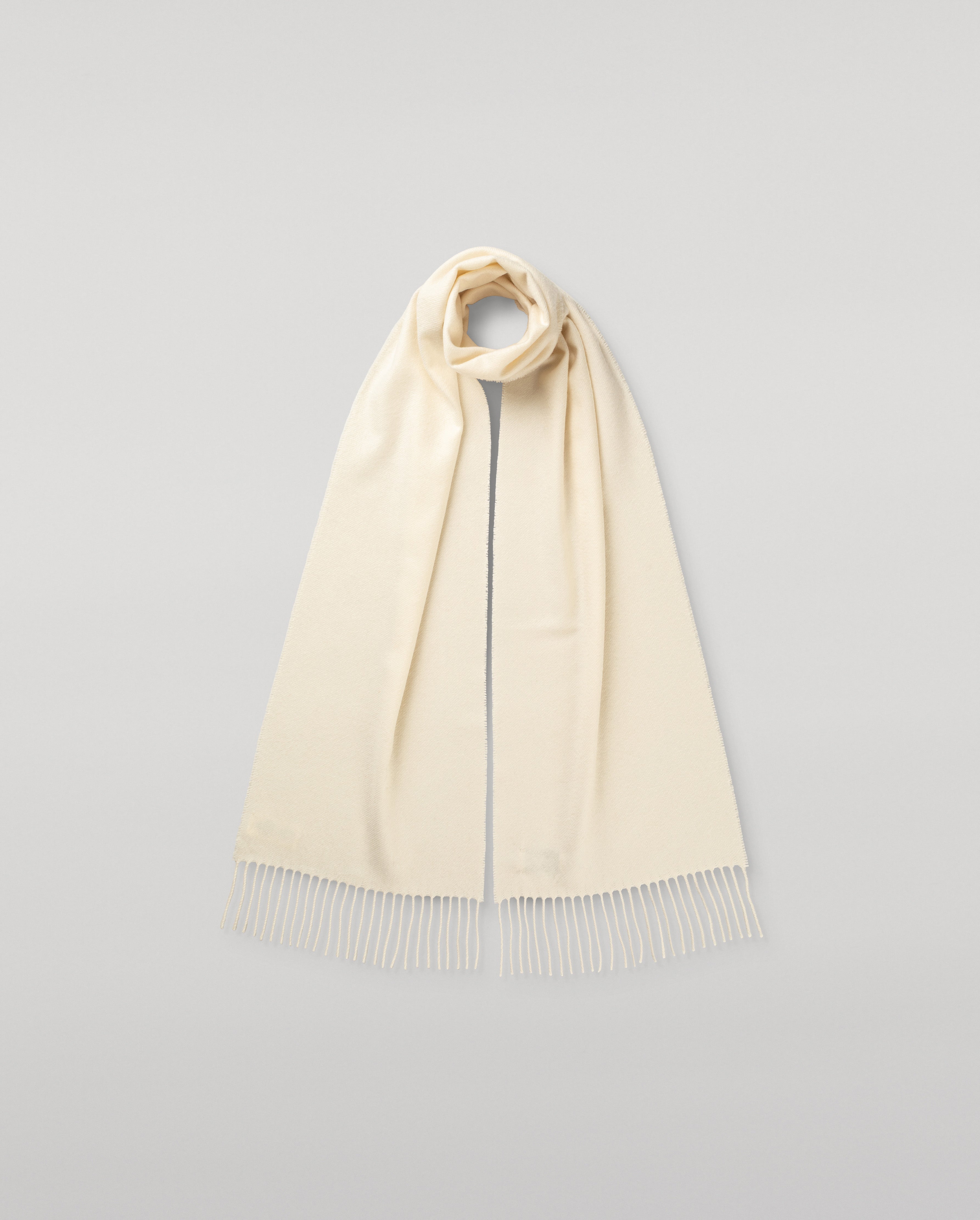 Johnstons of Elgin - White Cashmere Scarf