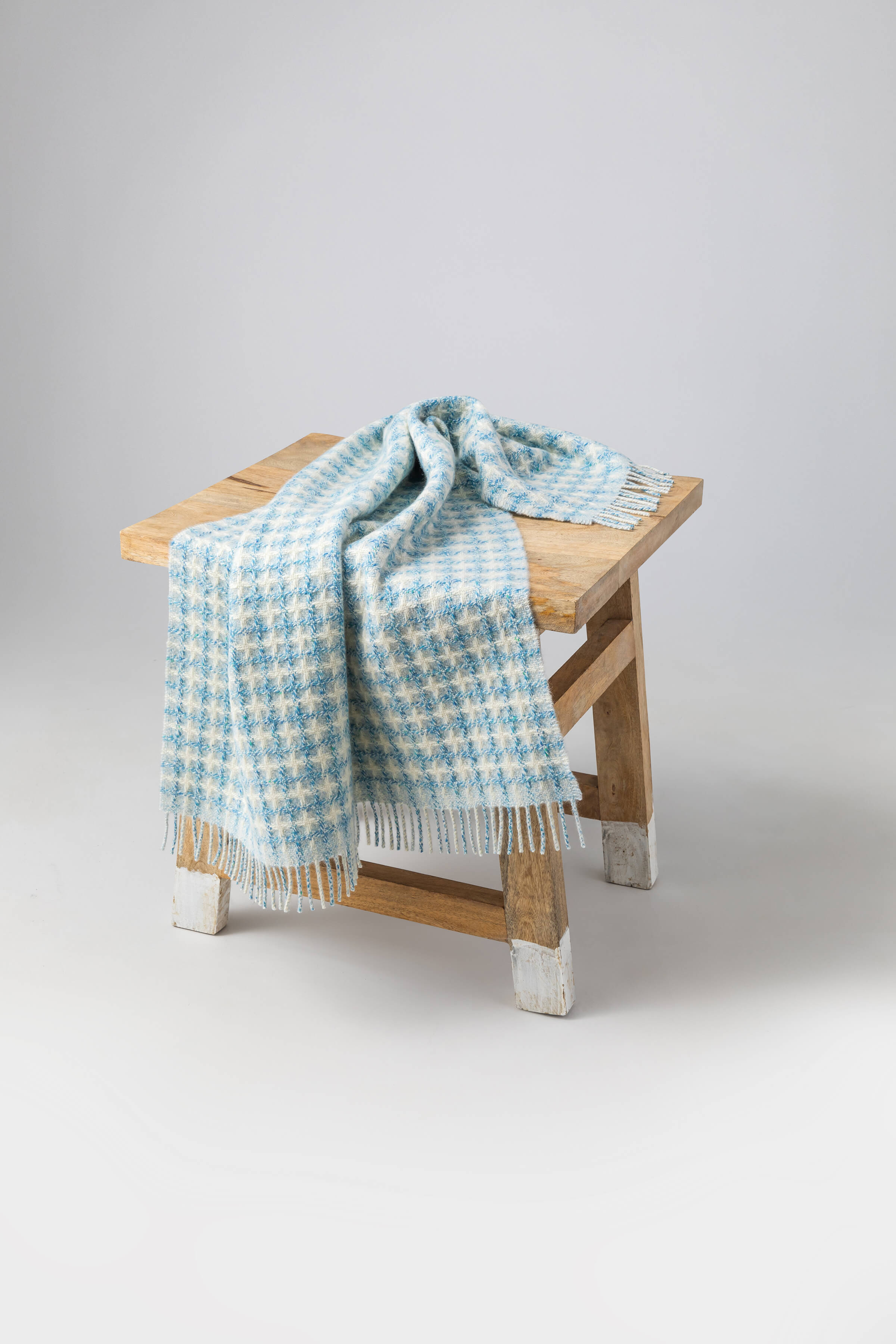 Johnstons of Elgin - Donegal Cashmere Blue Baby Blanket