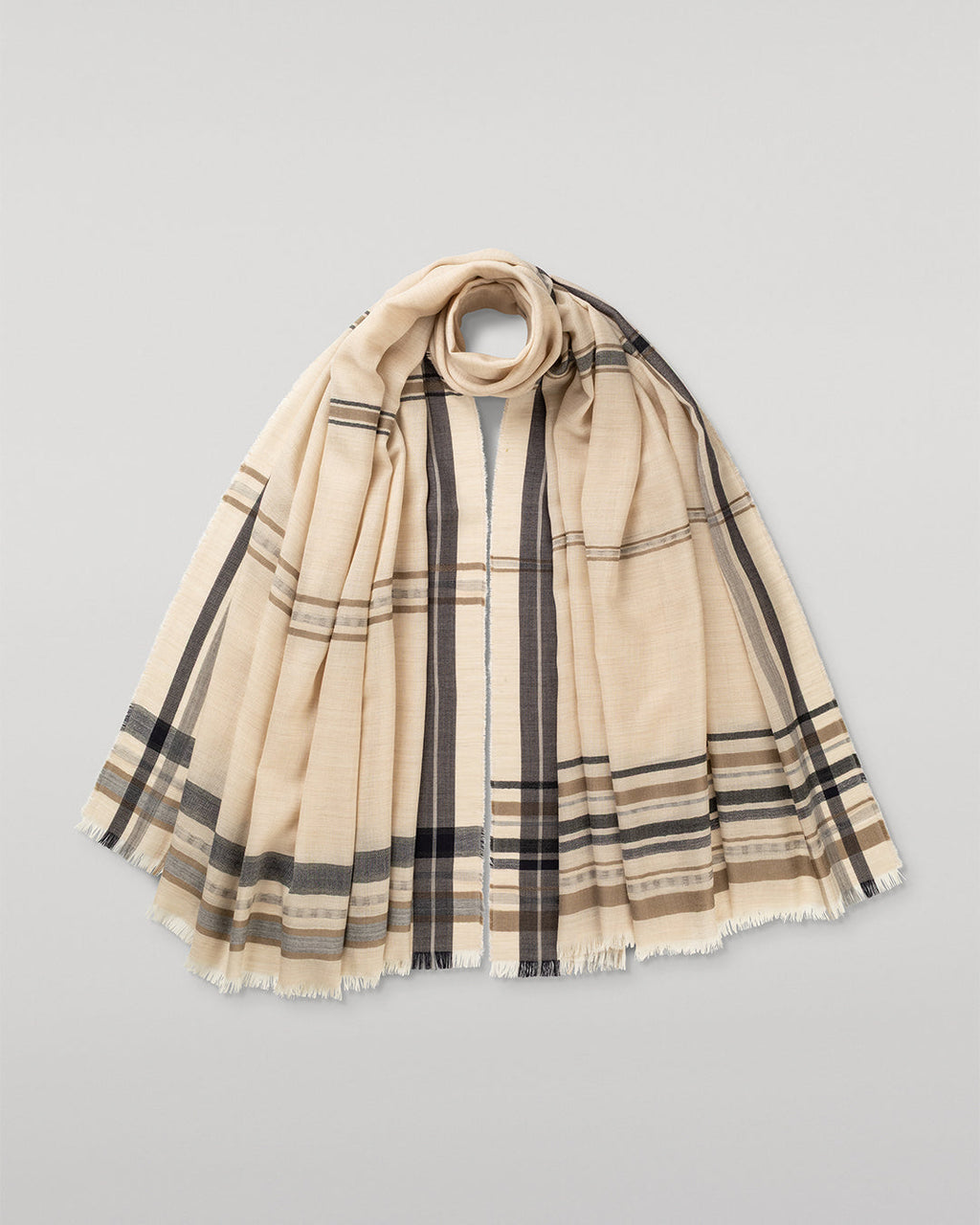 Johnstons of Elgin - Helmina Natural Cashmere Scarf