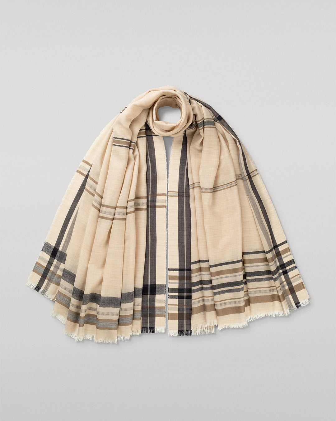 Johnstons of Elgin - Helmina Natural Cashmere Scarf