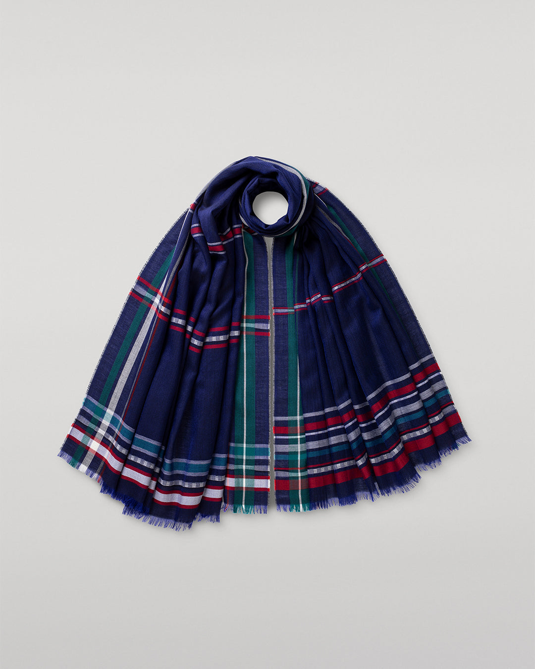 Johnstons of Elgin - Helmina Navy Cashmere Scarf