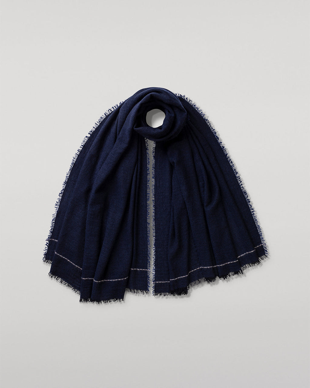 Johnstons of Elgin - Usan Navy Cashmere Scarf