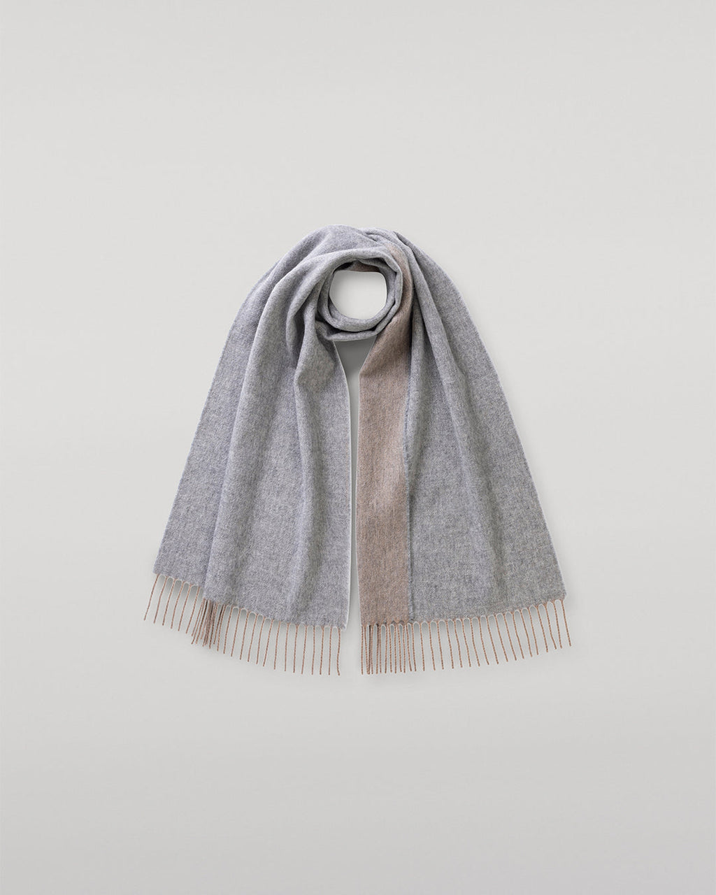 Johnstons of Elgin - Bard Natural & Grey Cashmere Scarf