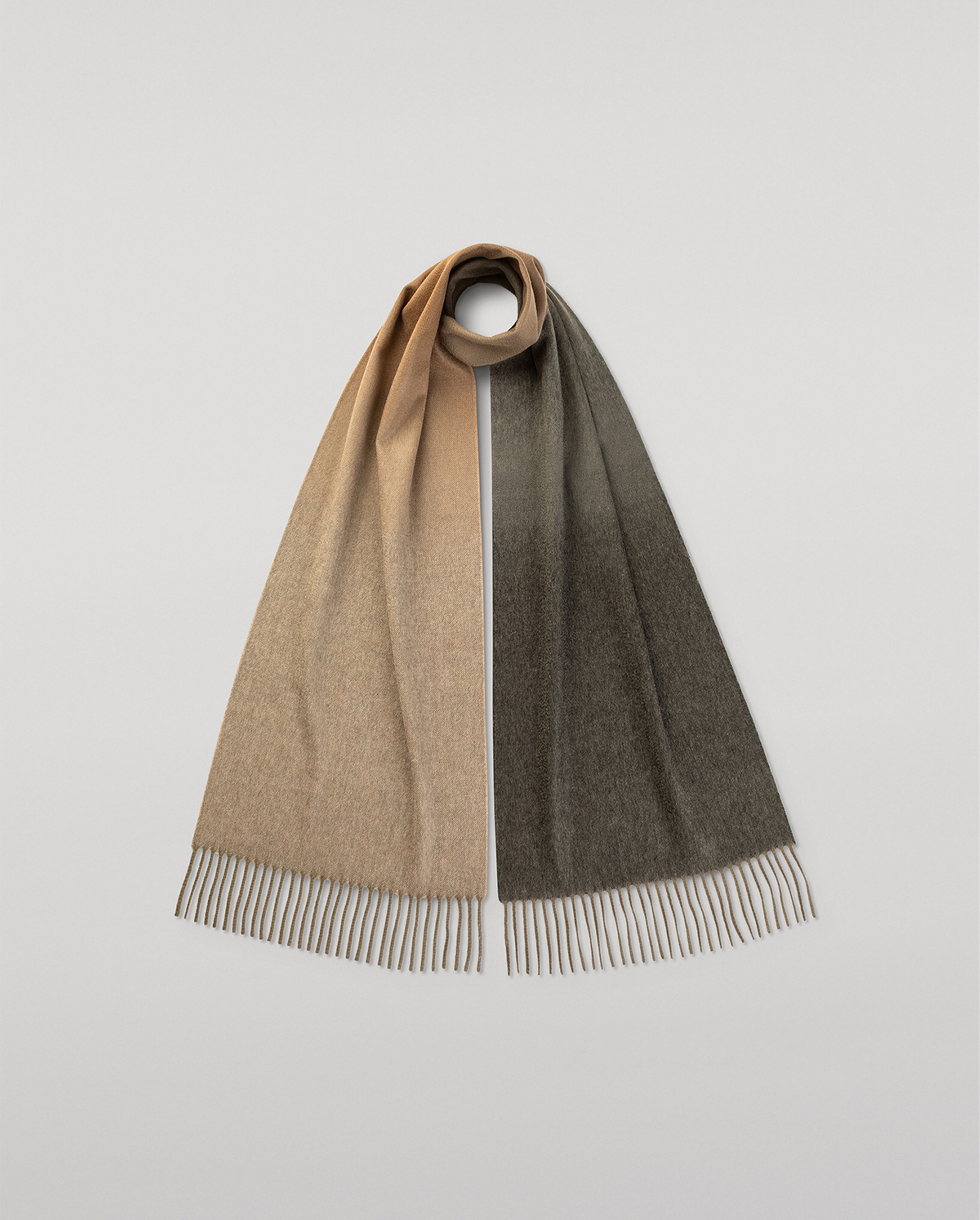 Johnstons of Elgin - Umbra Ombré Brown Cashmere Scarf