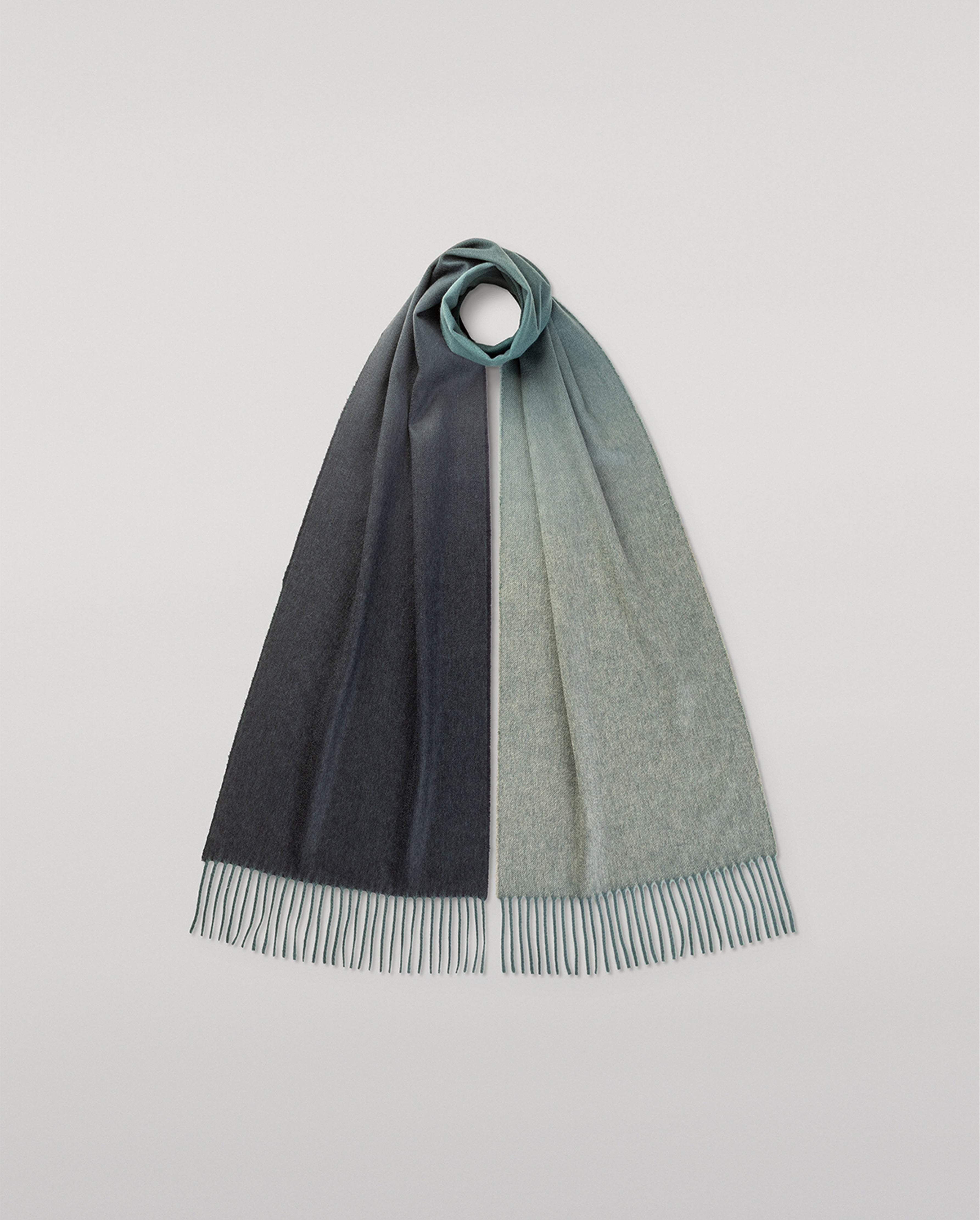 Johnstons of Elgin - Umbra Ombré Blue Cashmere Scarf