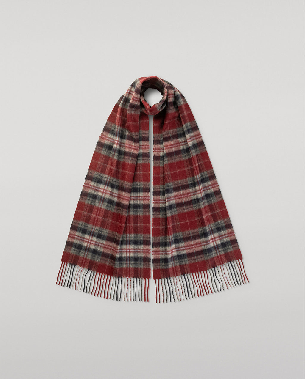 Johnstons of Elgin - Linlithgow Burgundy Cashmere Scarf
