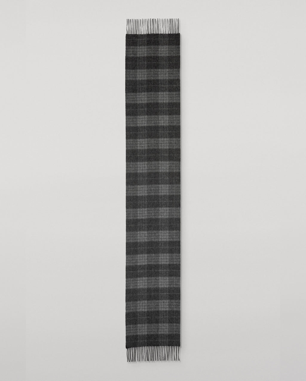 Johnstons of Elgin - Vintage Check Grey Cashmere Scarf