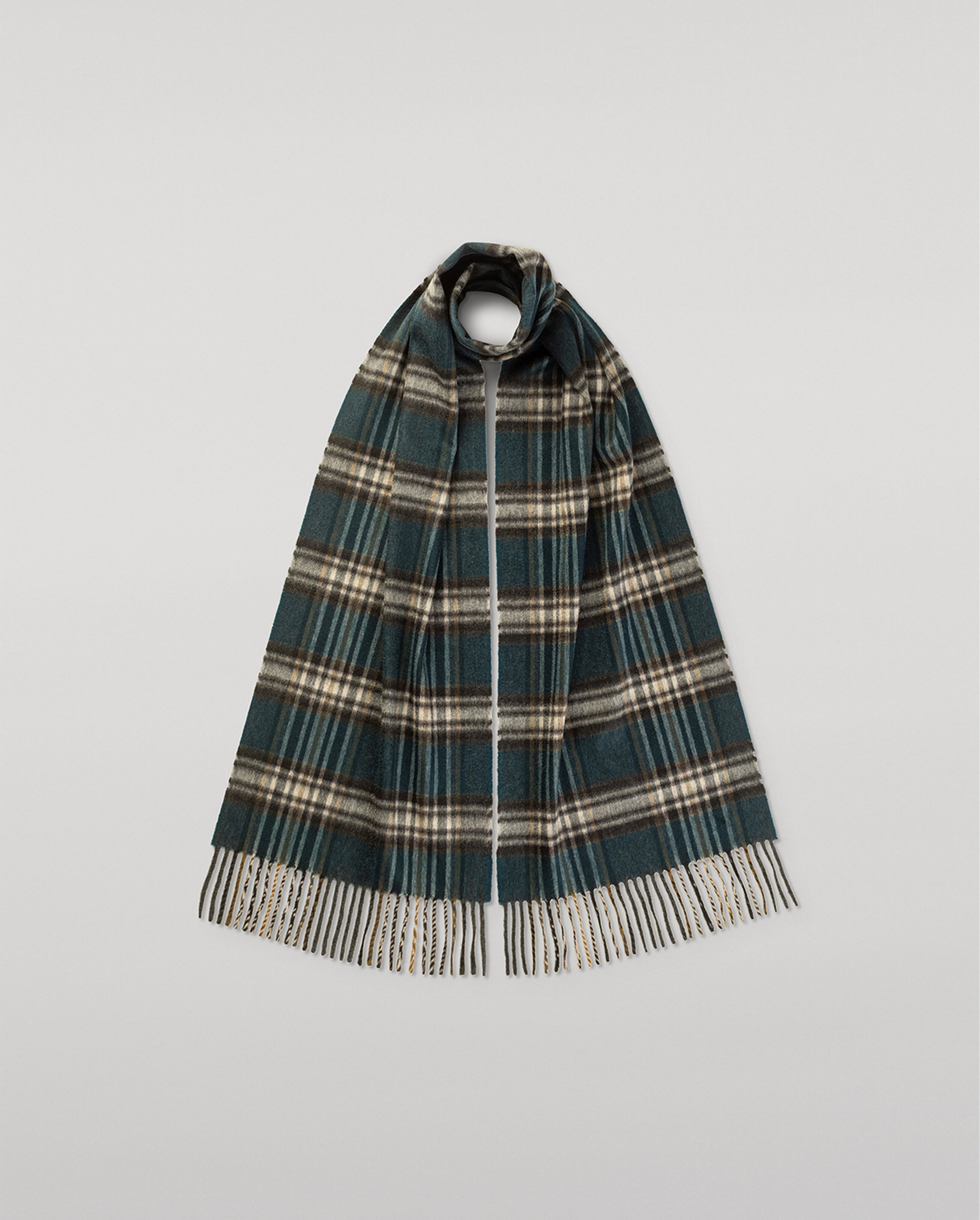 Johnstons of Elgin - Doune Bottle Green Cashmere Scarf