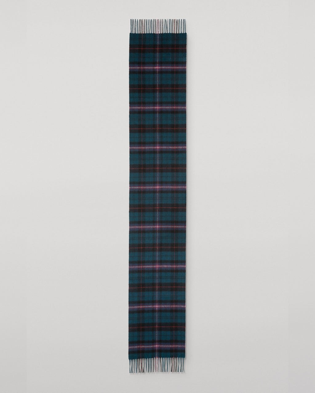 Johnstons of Elgin - Culzean Plaid Bottle Green Cashmere Scarf