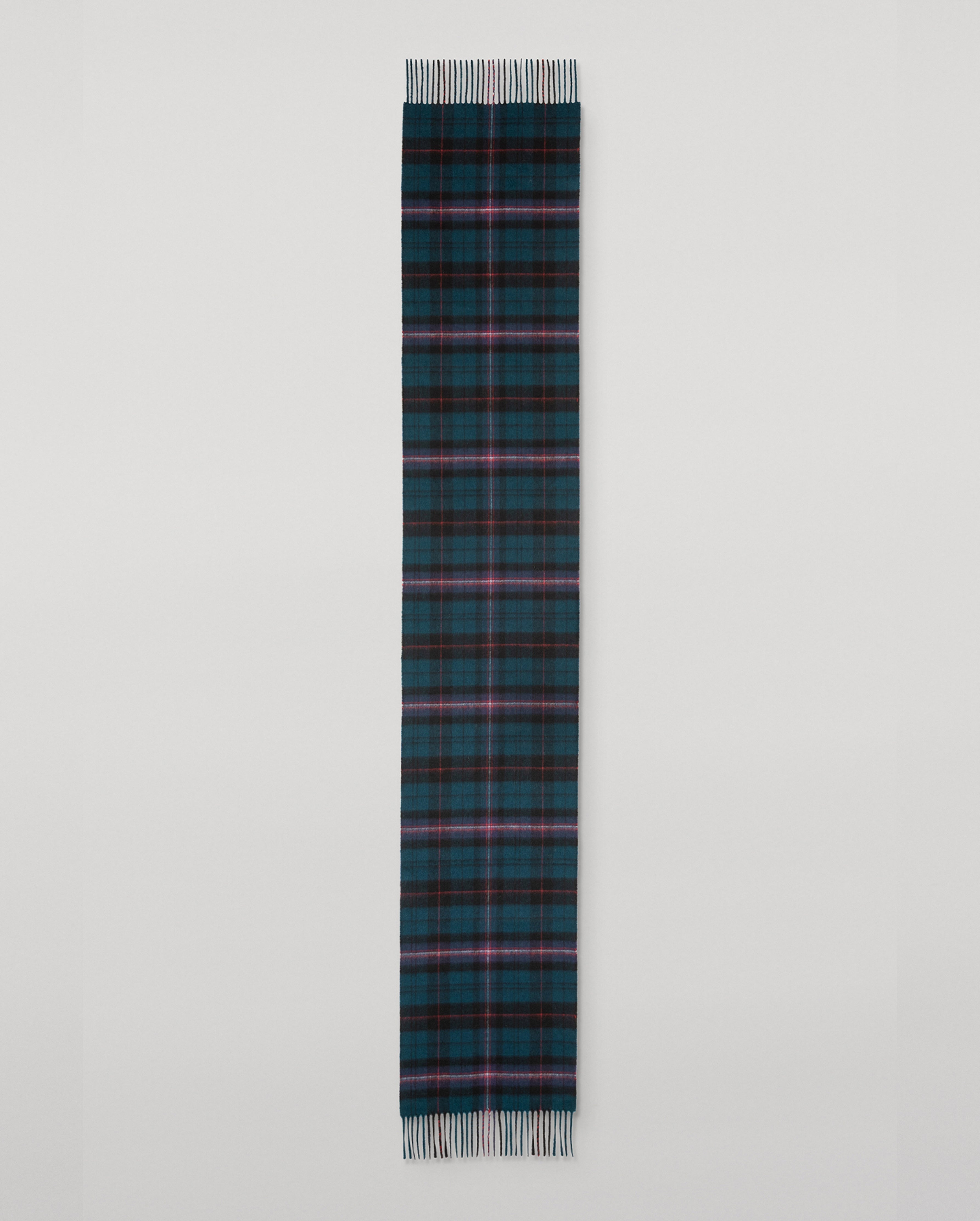Johnstons of Elgin - Culzean Plaid Bottle Green Cashmere Scarf