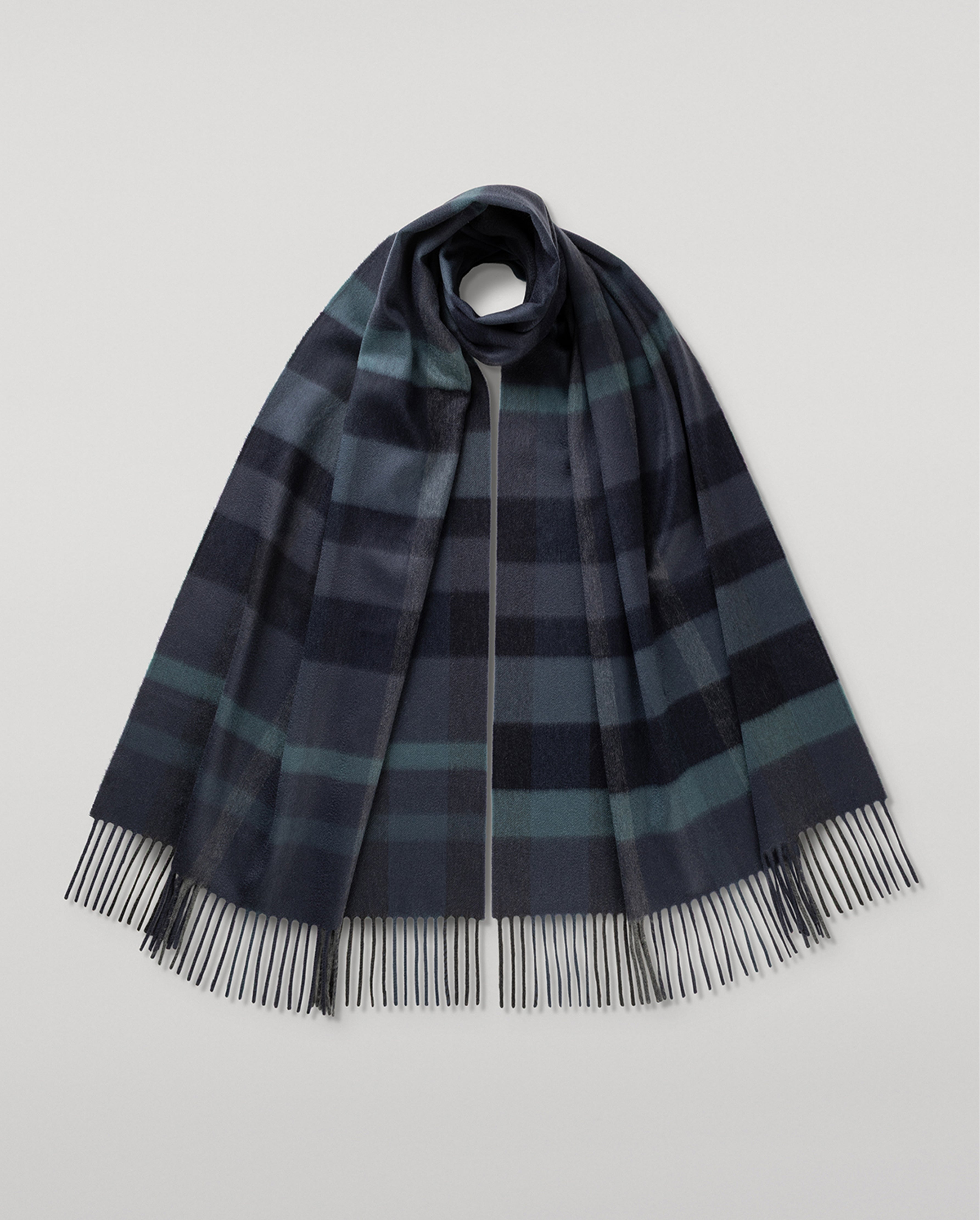 Johnstons of Elgin - Tantallon Blue Cashmere Scarf