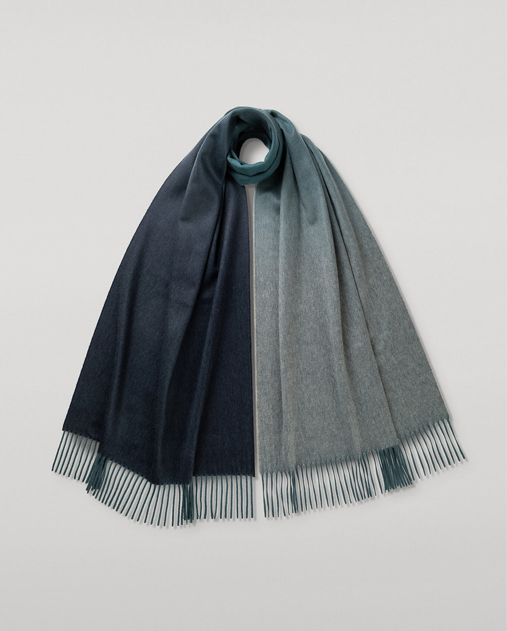 Johnstons of Elgin - Umbra Ombré Blue Cashmere Stole