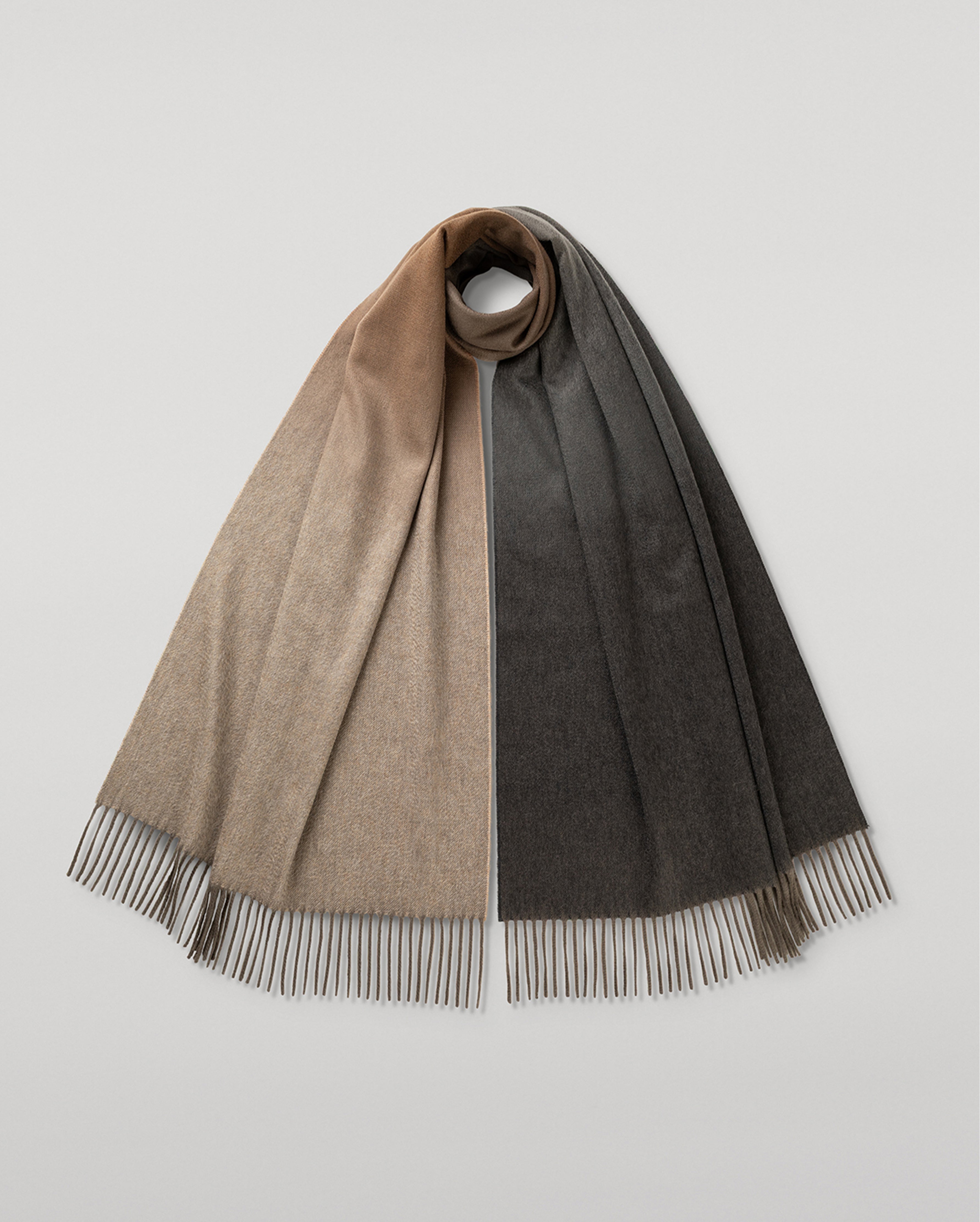 Johnstons of Elgin - Umbra Ombré Brown Cashmere Stole