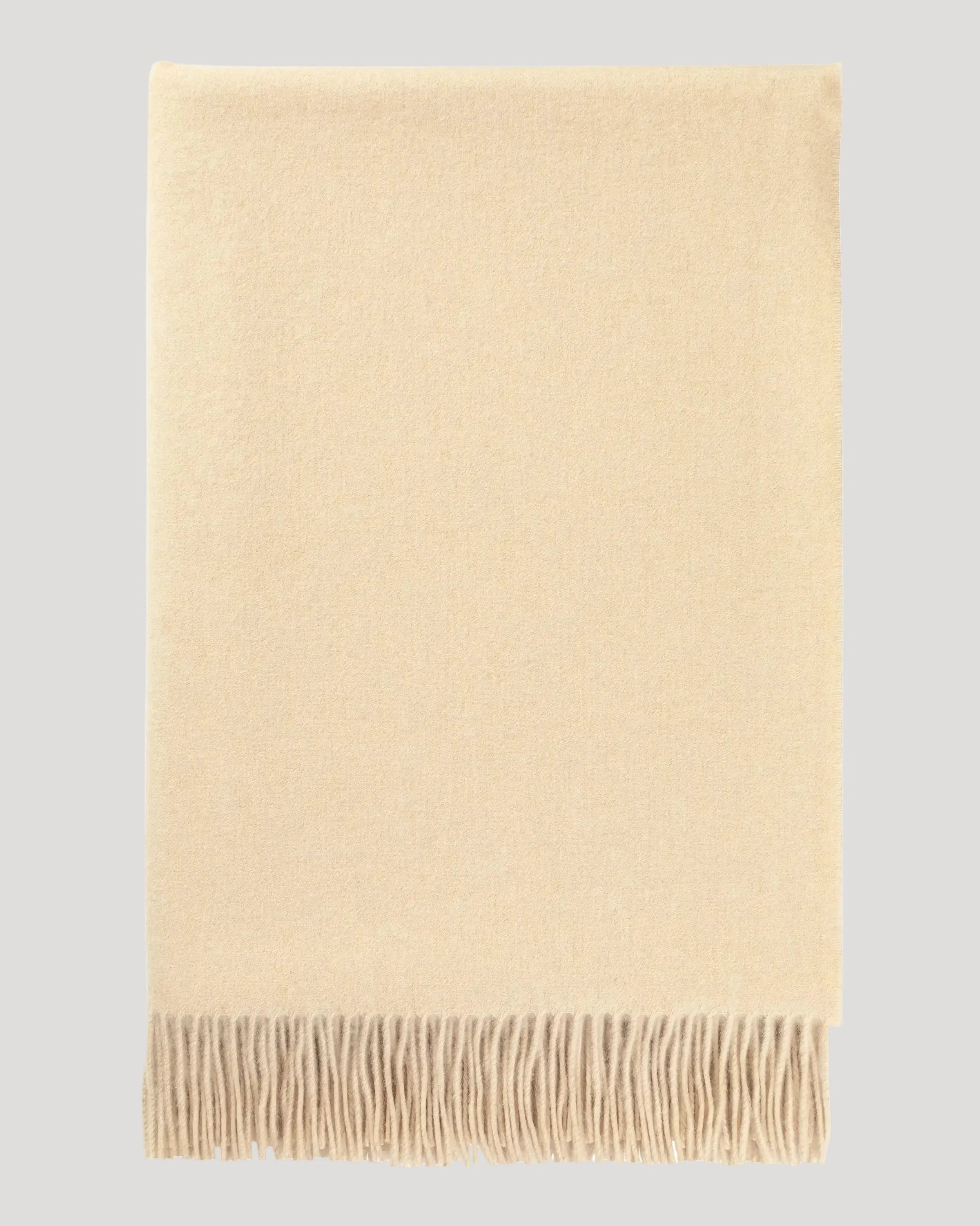 Johnstons of Elgin - Plain Cashmere Throw in Blonde
