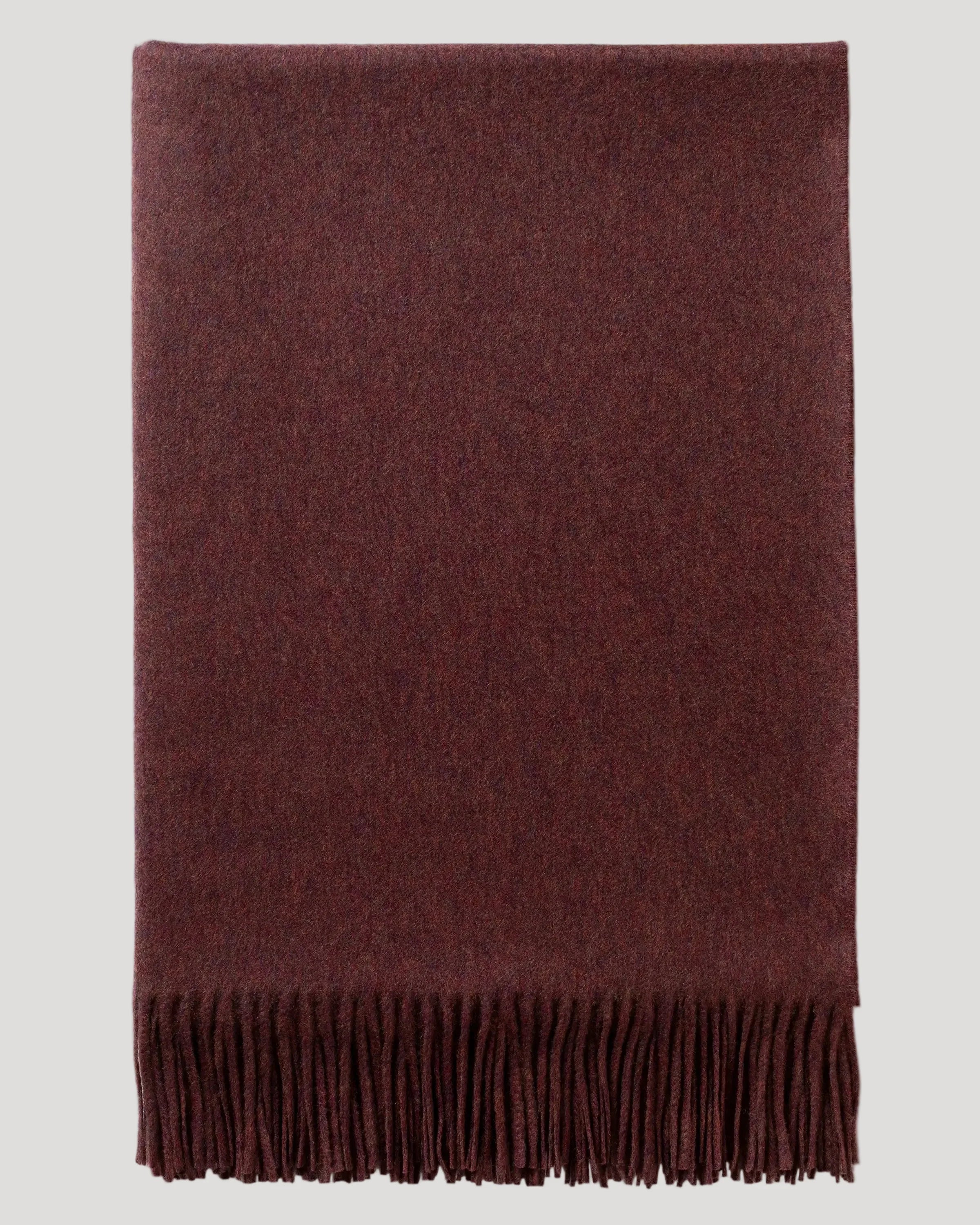 Johnstons of Elgin - Plain Cashmere Throw in Damson