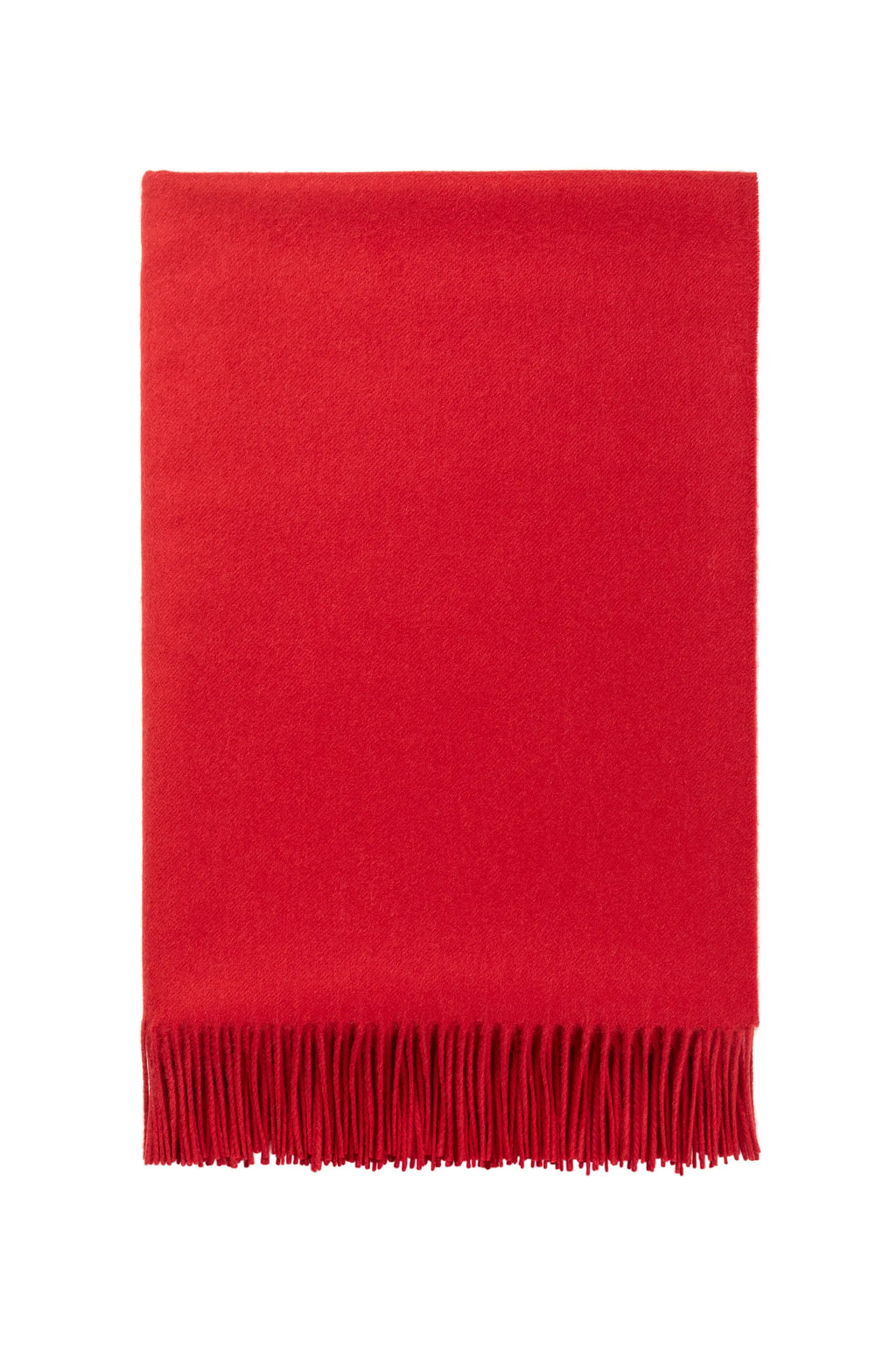 Johnstons of Elgin - Plain Cashmere Throw in Classic Red
