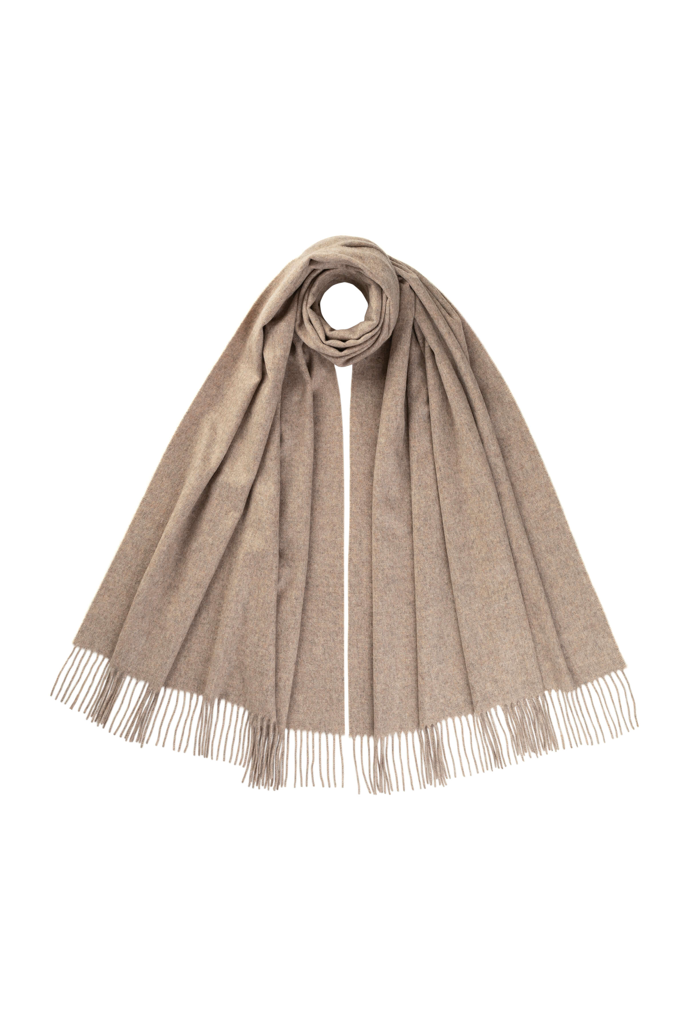 Johnstons of Elgin - Light Brown Cashmere Stole
