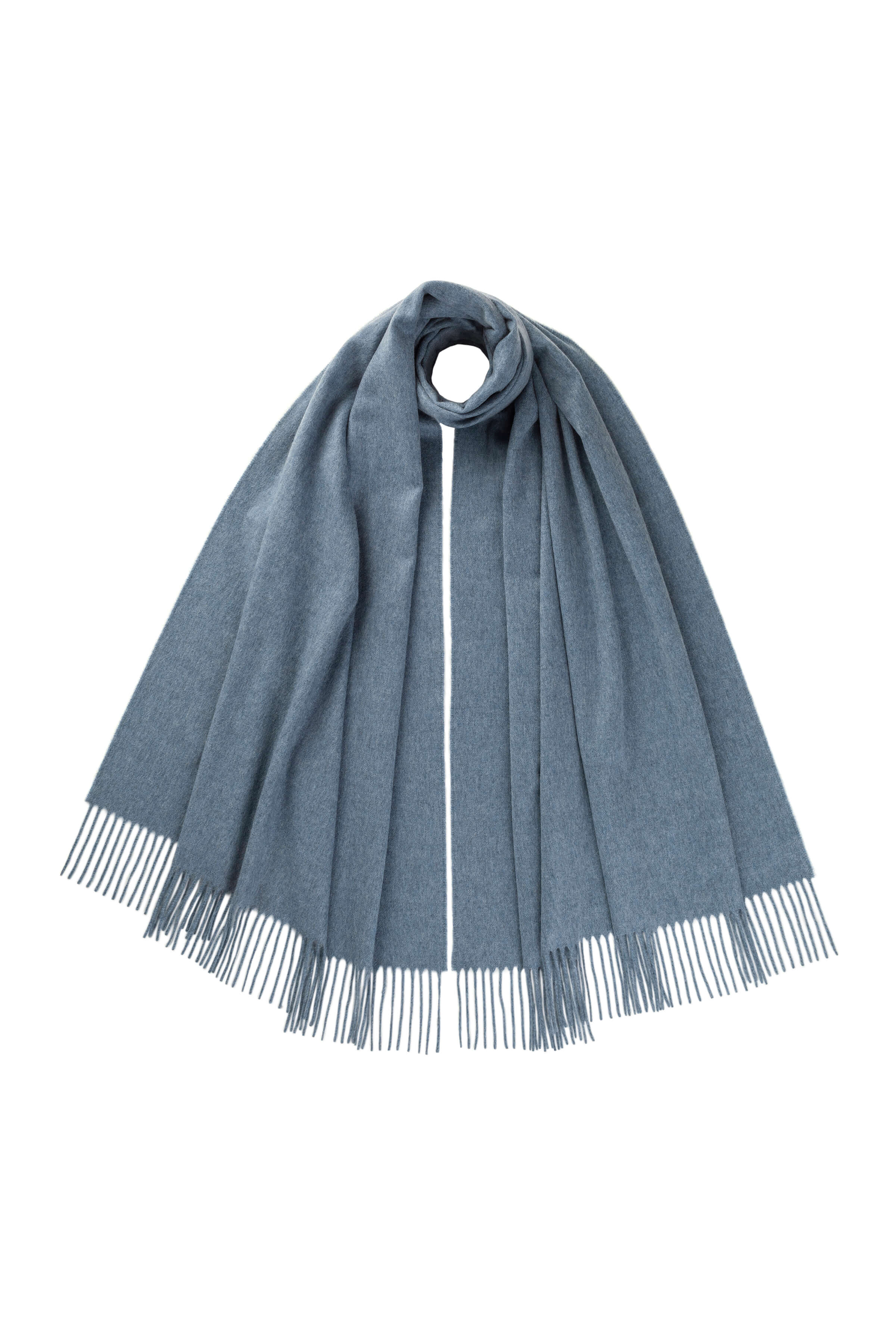 Johnstons of Elgin - Blue Cashmere Stole