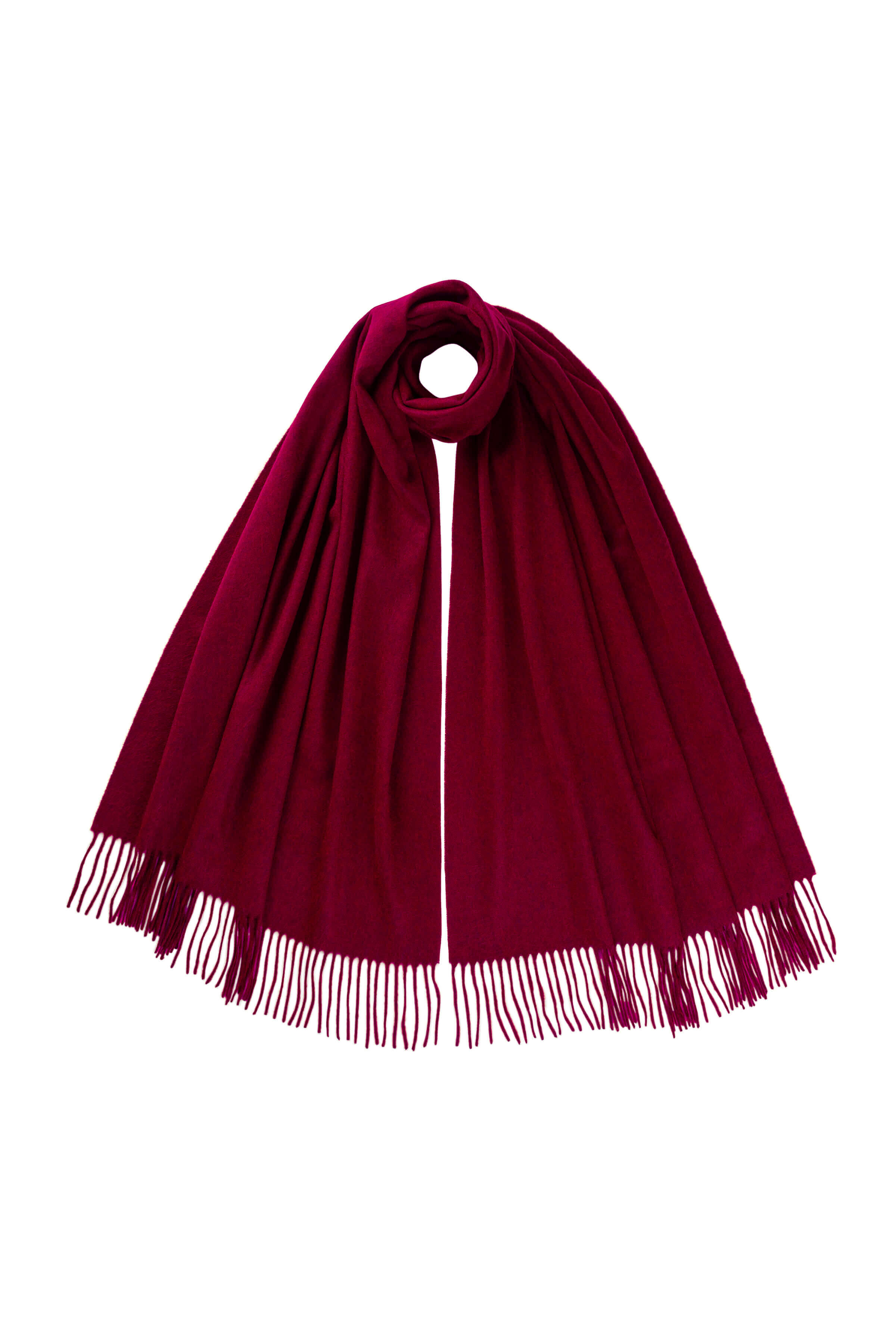 Johnstons of Elgin - Dark Red Cashmere Stole