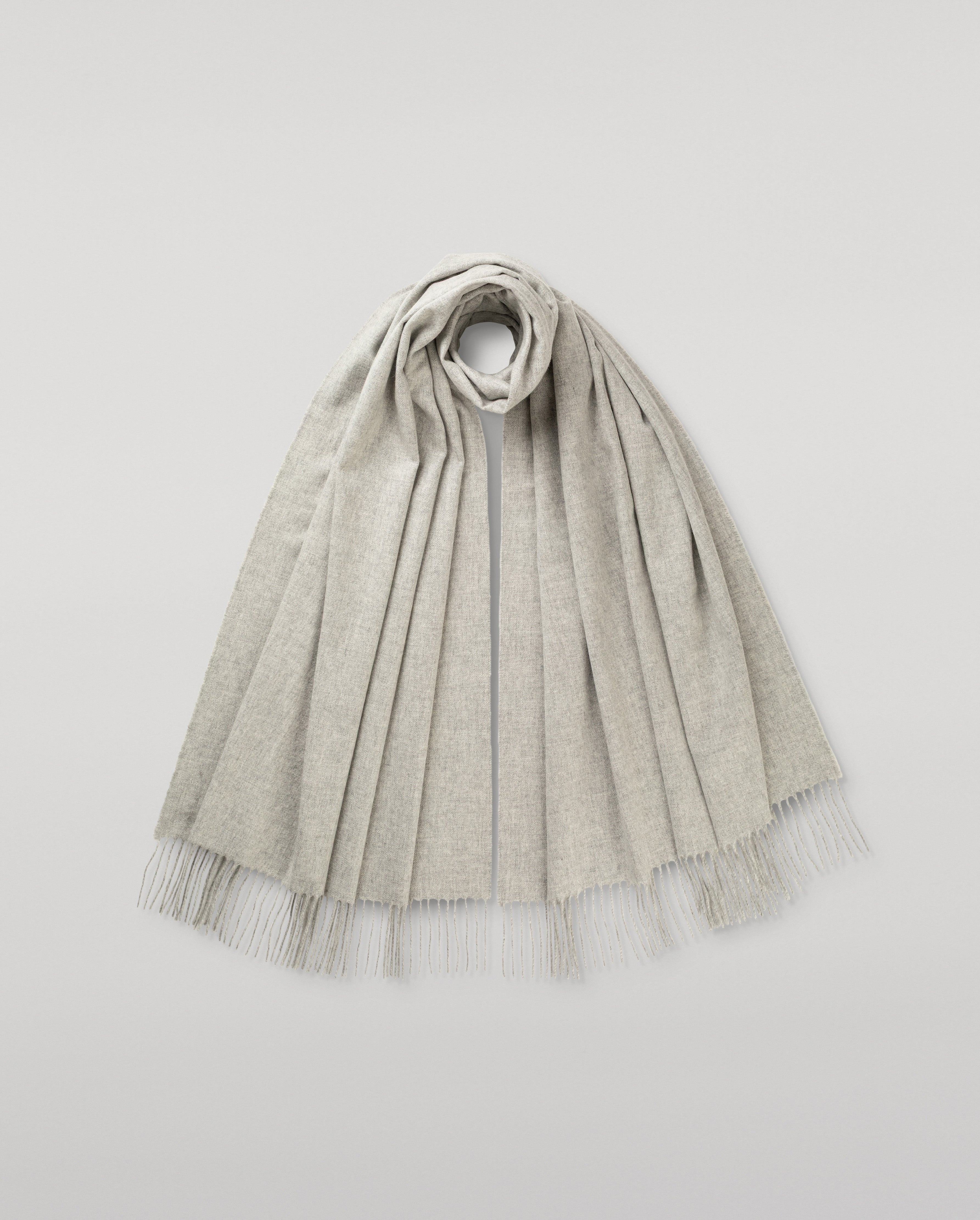 Johnstons of Elgin - Silver Grey Cashmere Stole