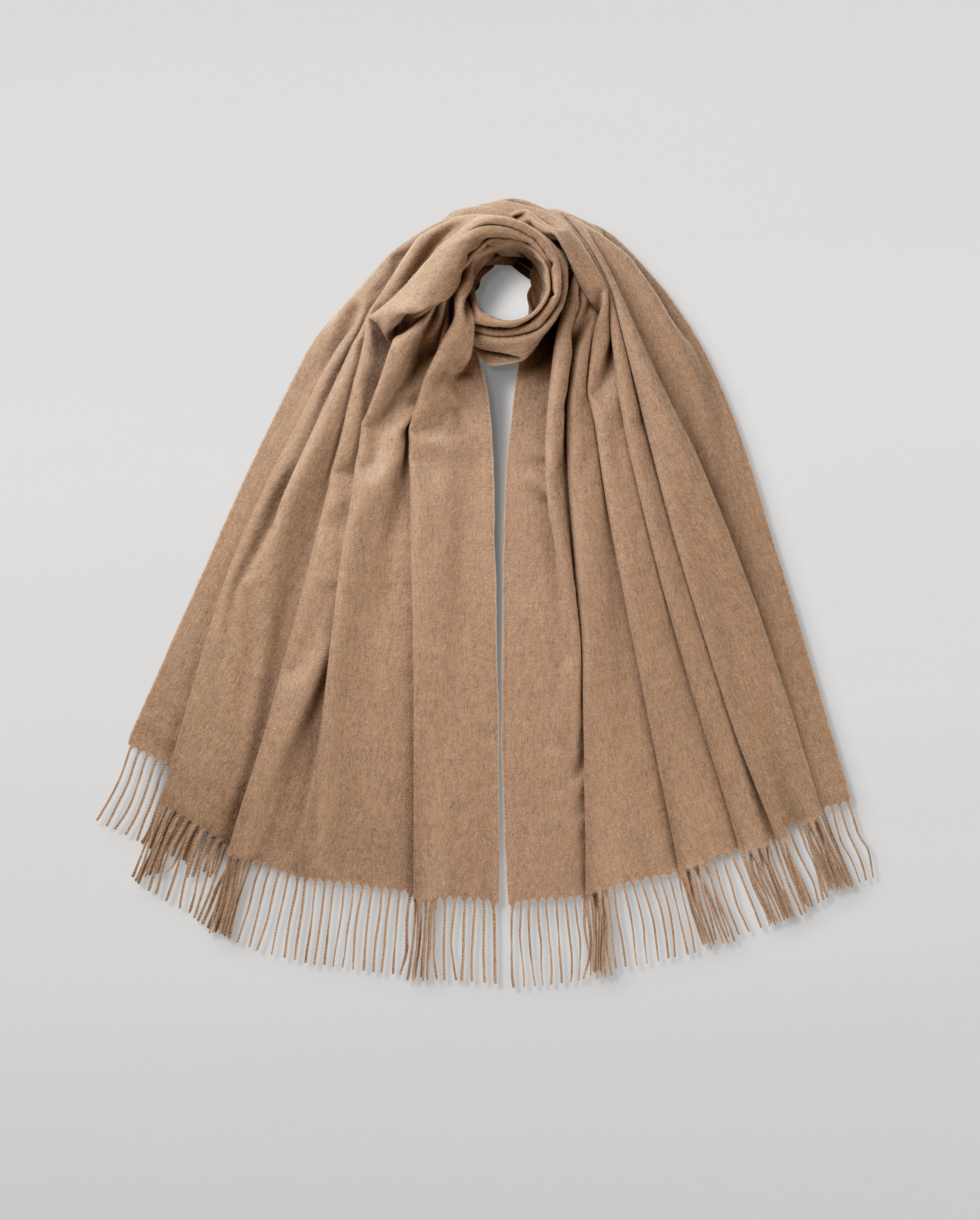 Johnstons of Elgin - Light Brown Cashmere Stole