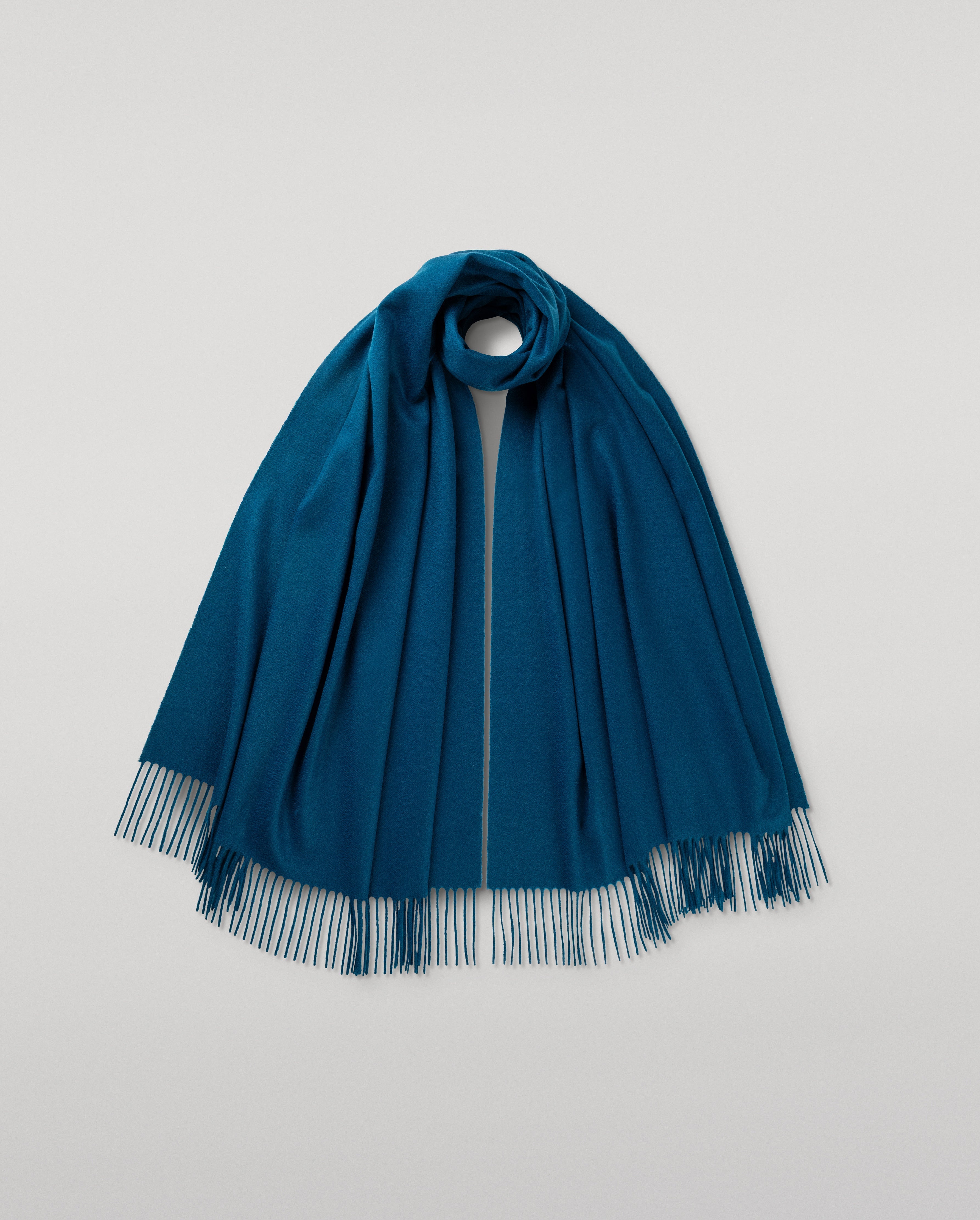 Johnstons of Elgin - Blue Cashmere Stole