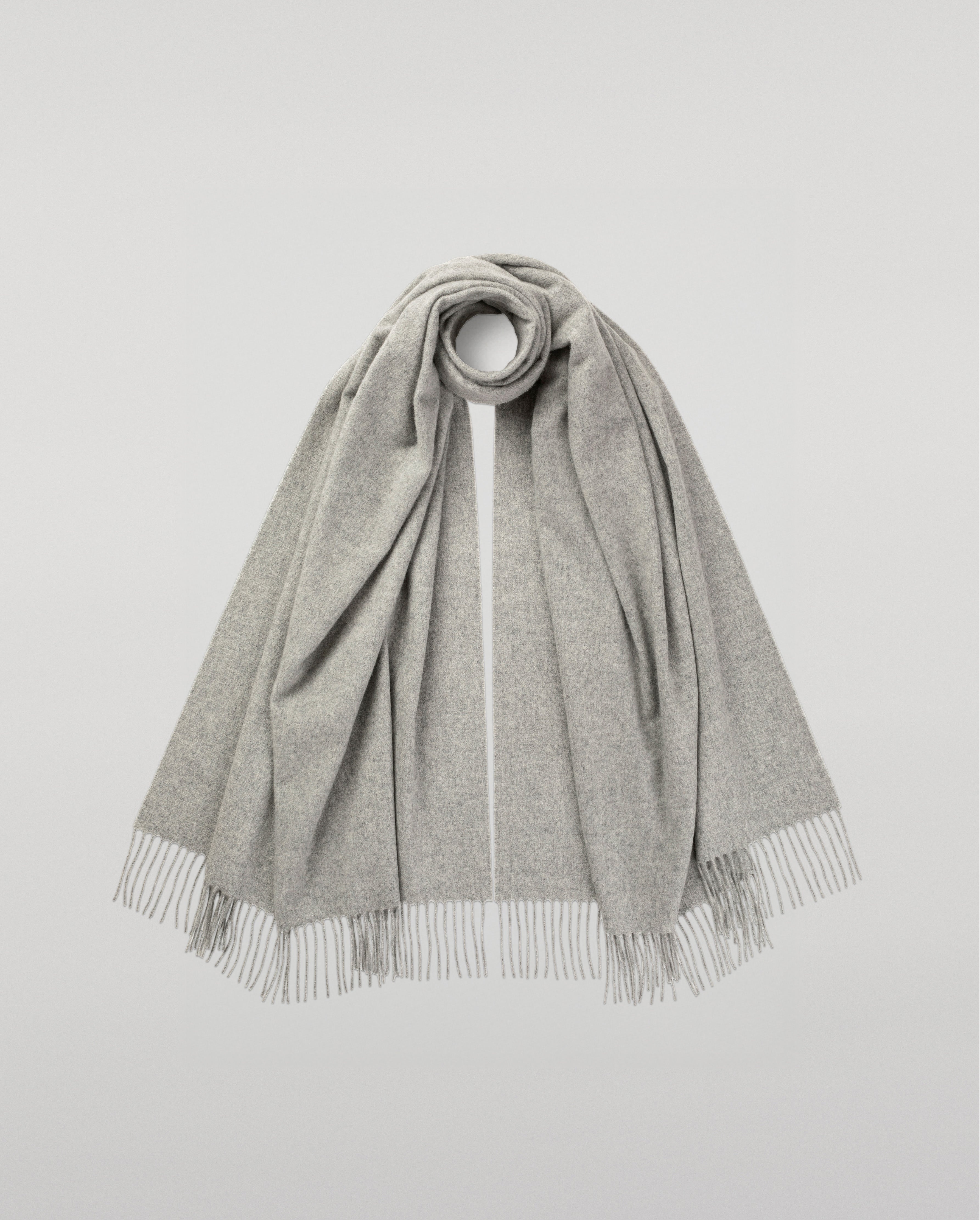 Johnstons of Elgin - Light Grey Cashmere Stole