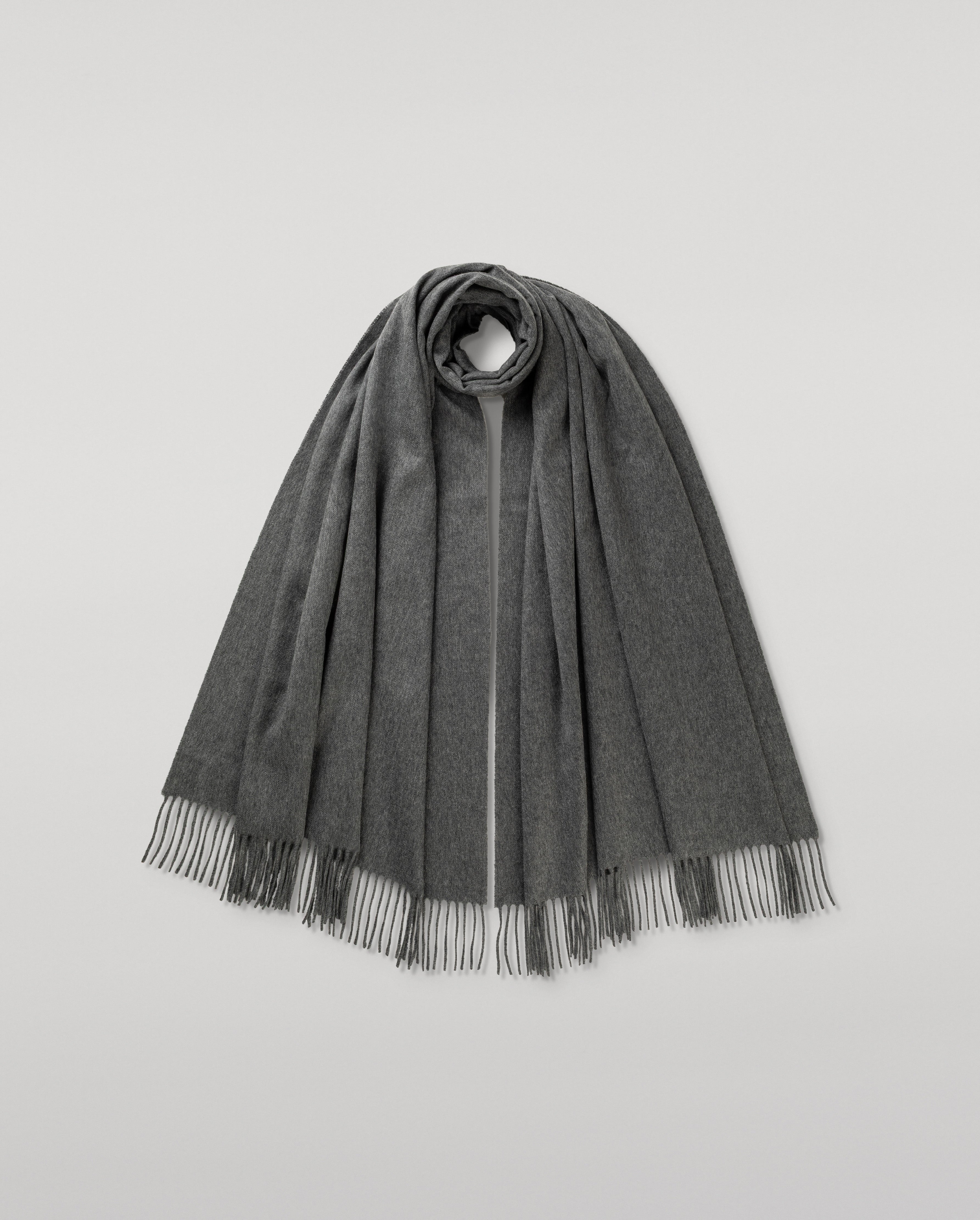 Johnstons of Elgin - Mid Grey Cashmere Stole