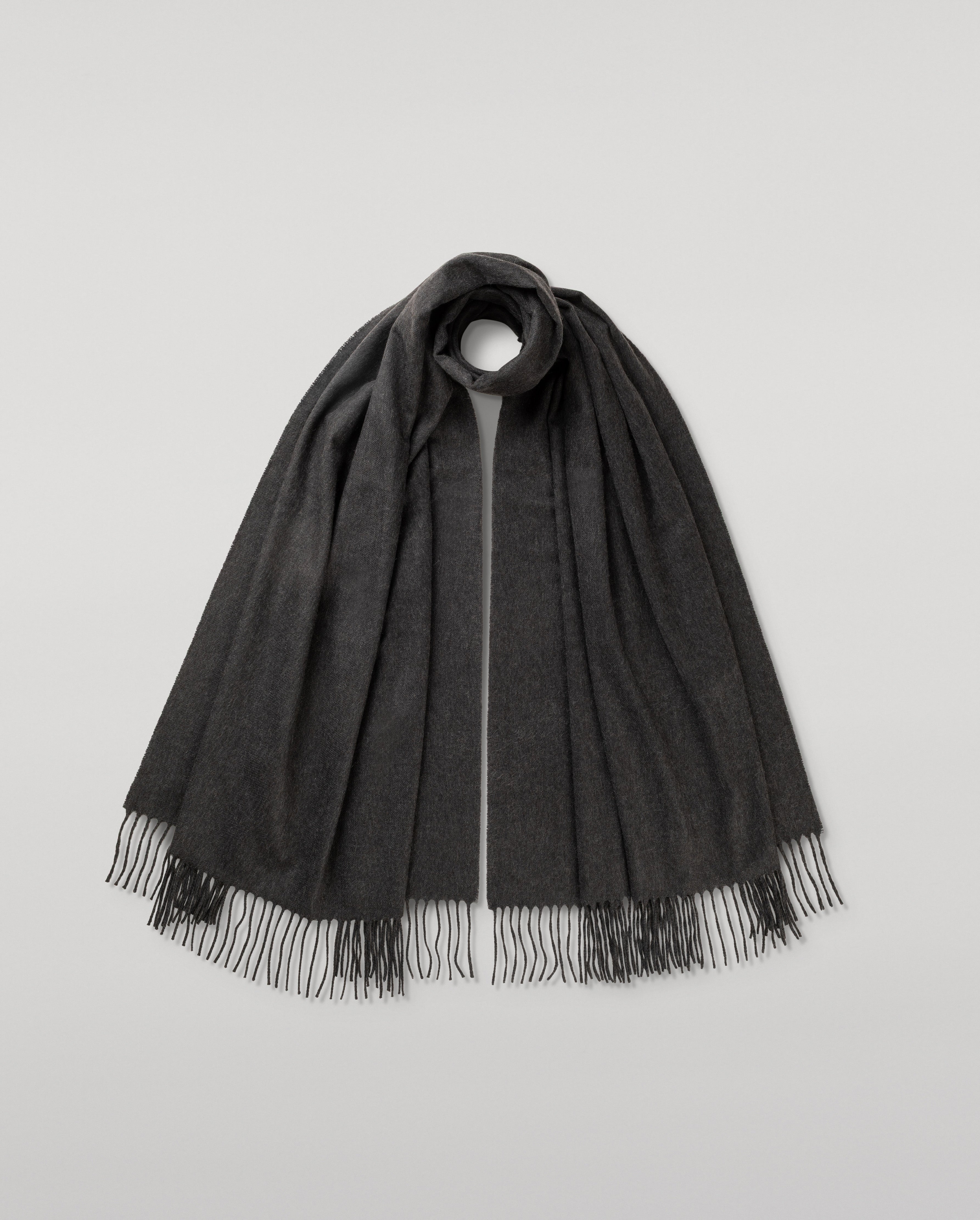 Johnstons of Elgin - Dark Grey Cashmere Stole