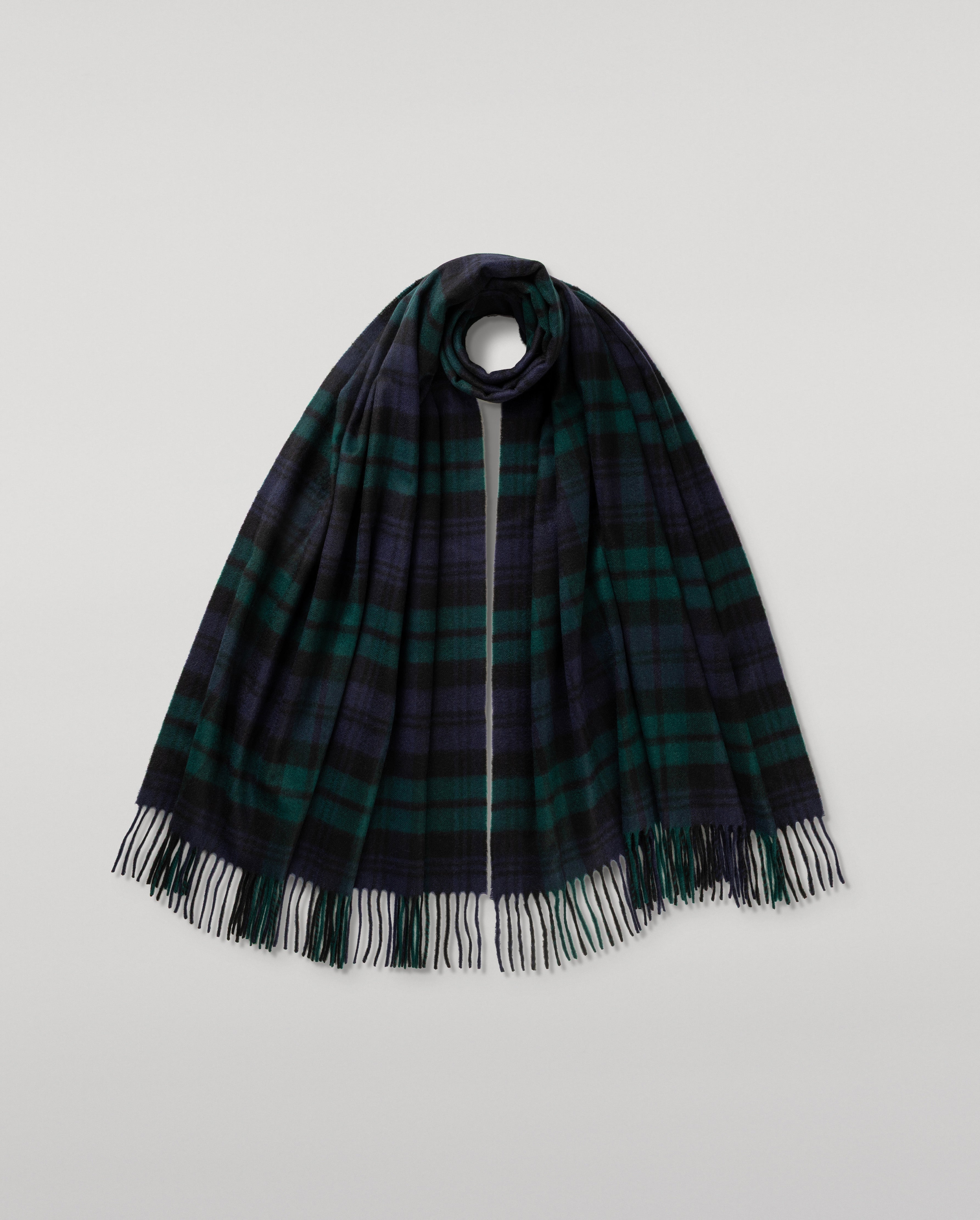 Johnstons of Elgin - Black Watch Tartan Cashmere Stole