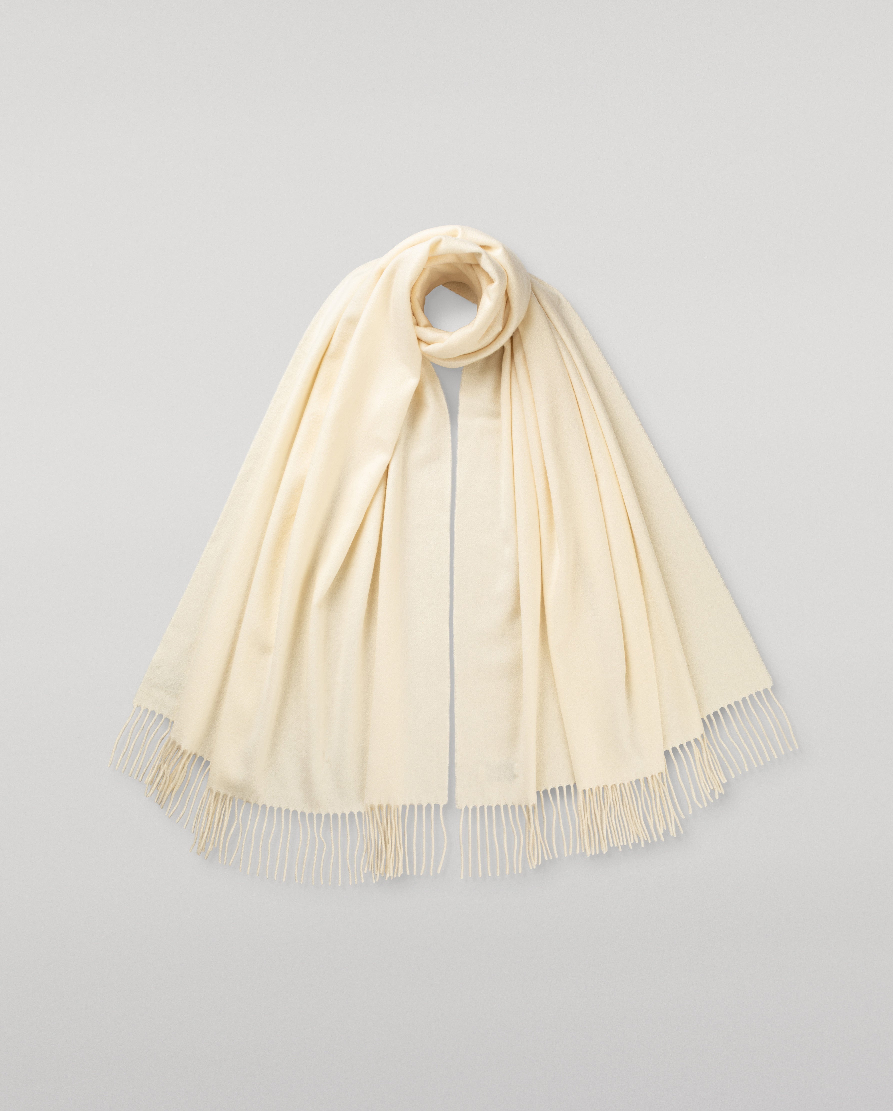 Johnstons of Elgin - White Cashmere Stole