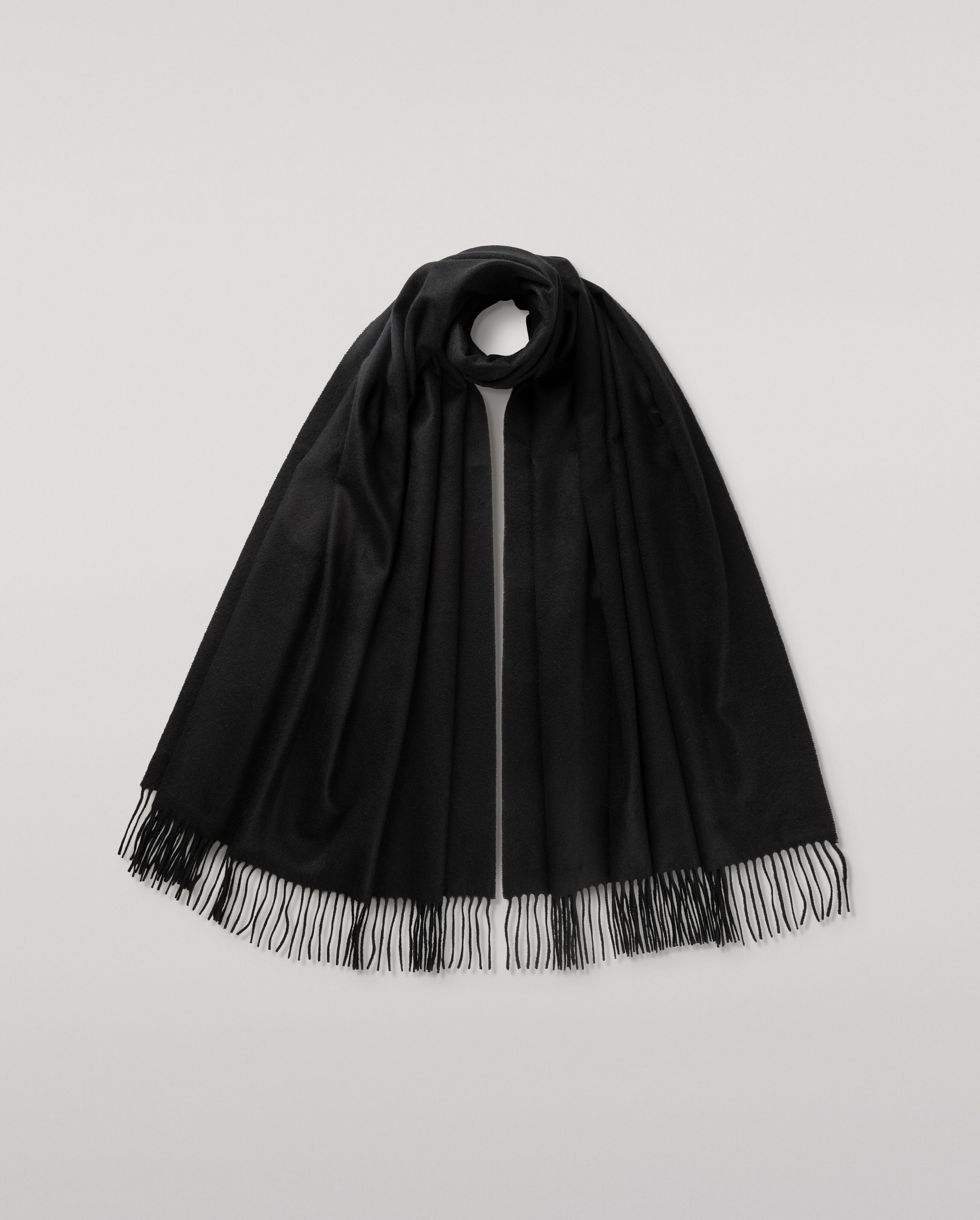 Johnstons of Elgin - Black Cashmere Stole