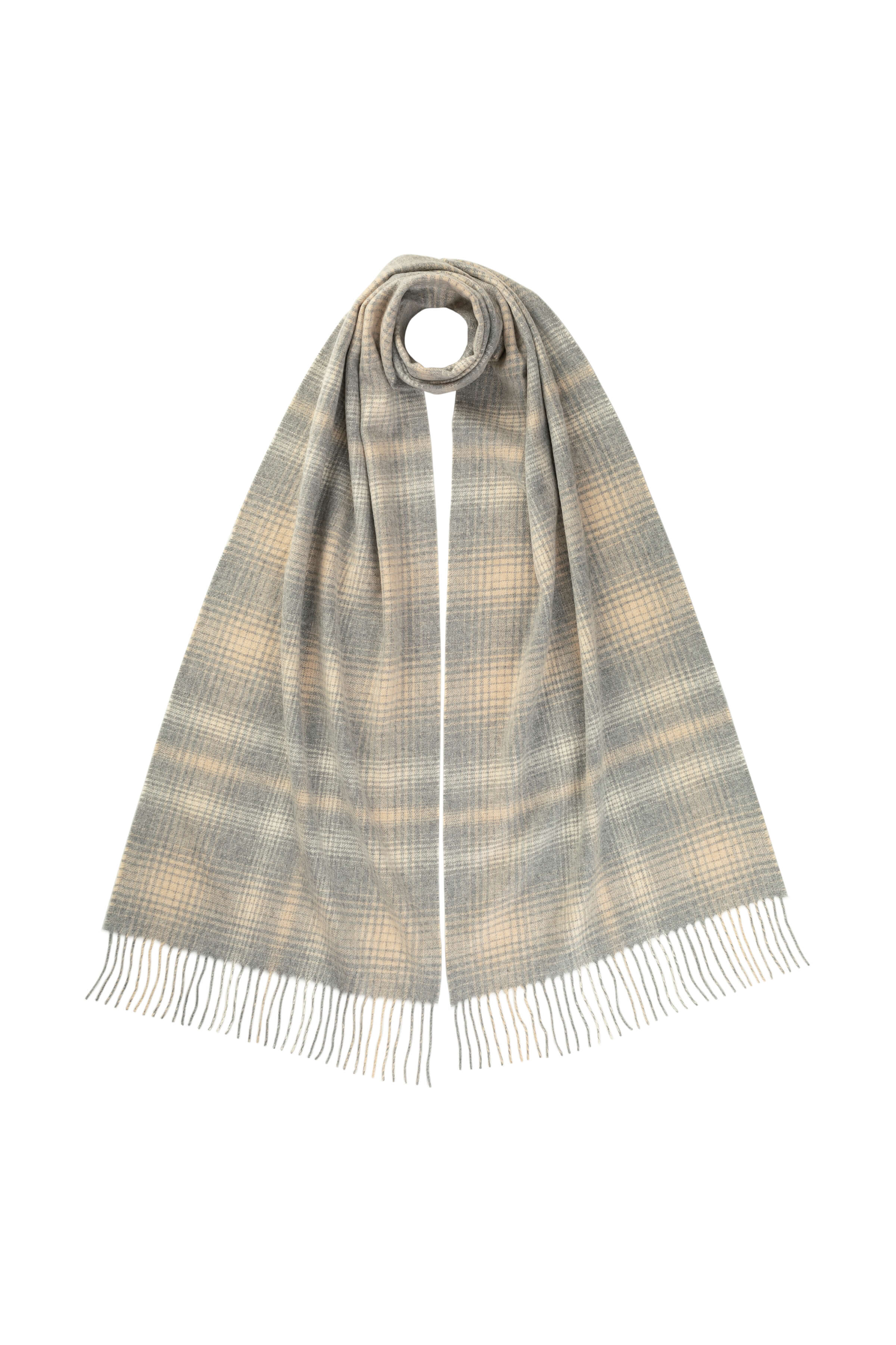 Johnstons of Elgin - Wide Cashmere Check Scarf