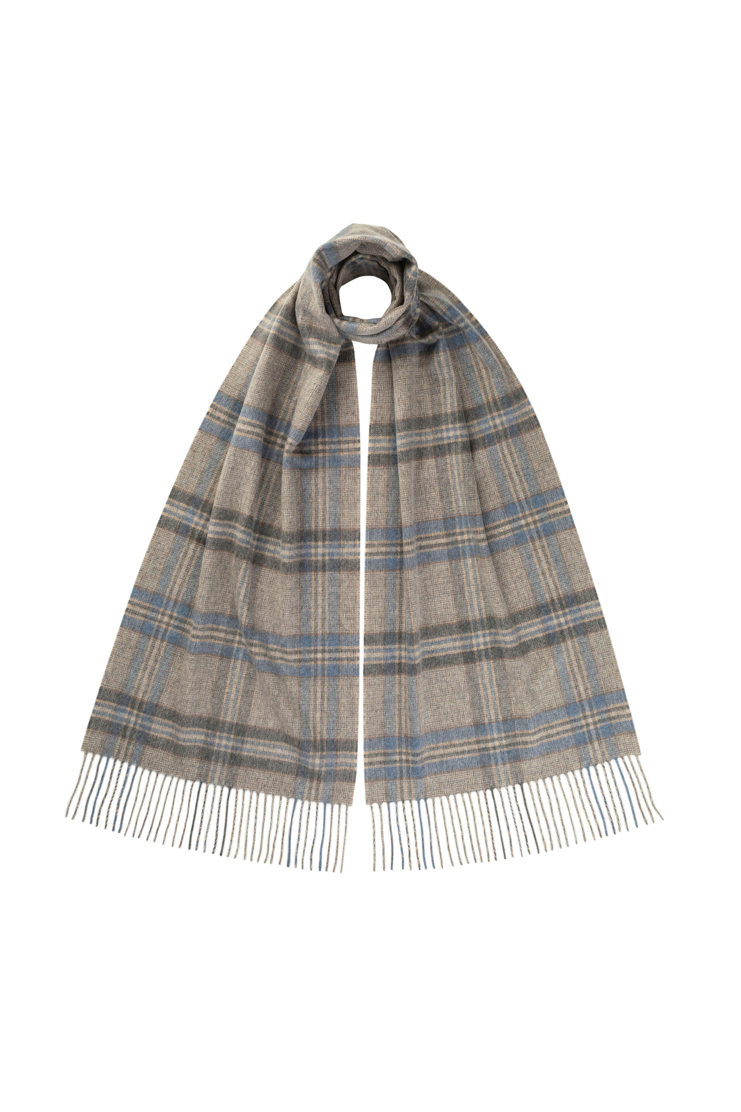 Johnstons of Elgin - Wide Cashmere Tweed Scarf
