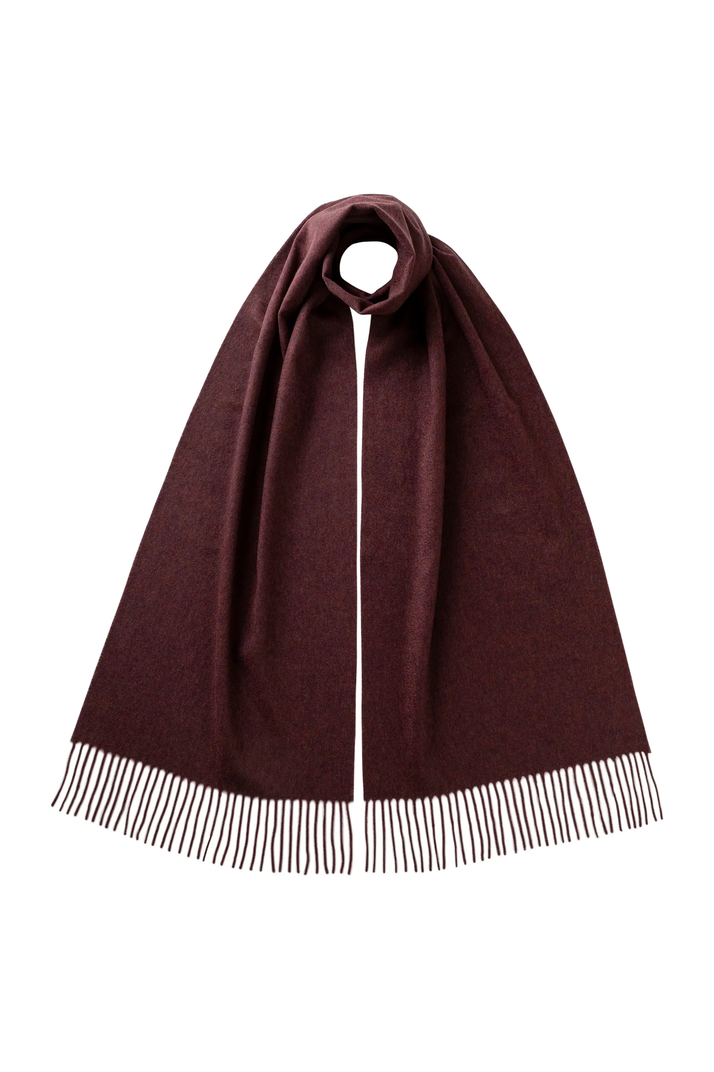 Johnstons of Elgin - Purple Wide Cashmere Scarf
