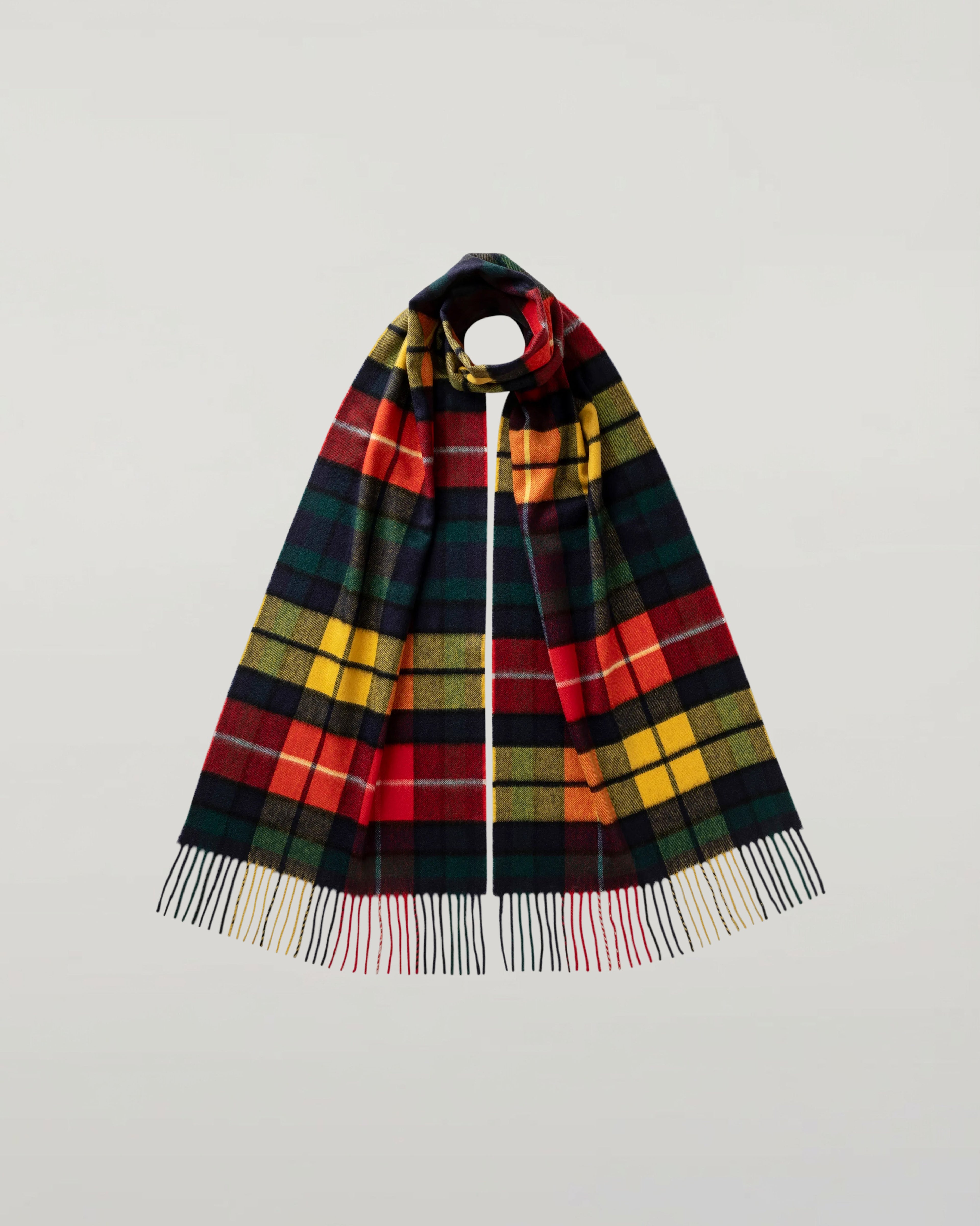 Johnstons of Elgin - Buchanan Tartan Wide Cashmere Scarf