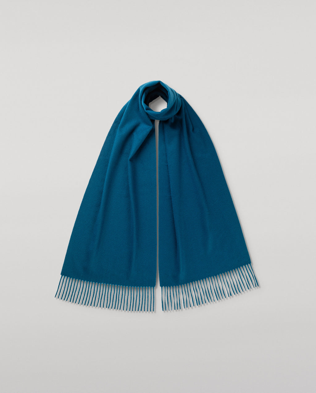 Johnstons of Elgin - Wide Blue Cashmere Scarf