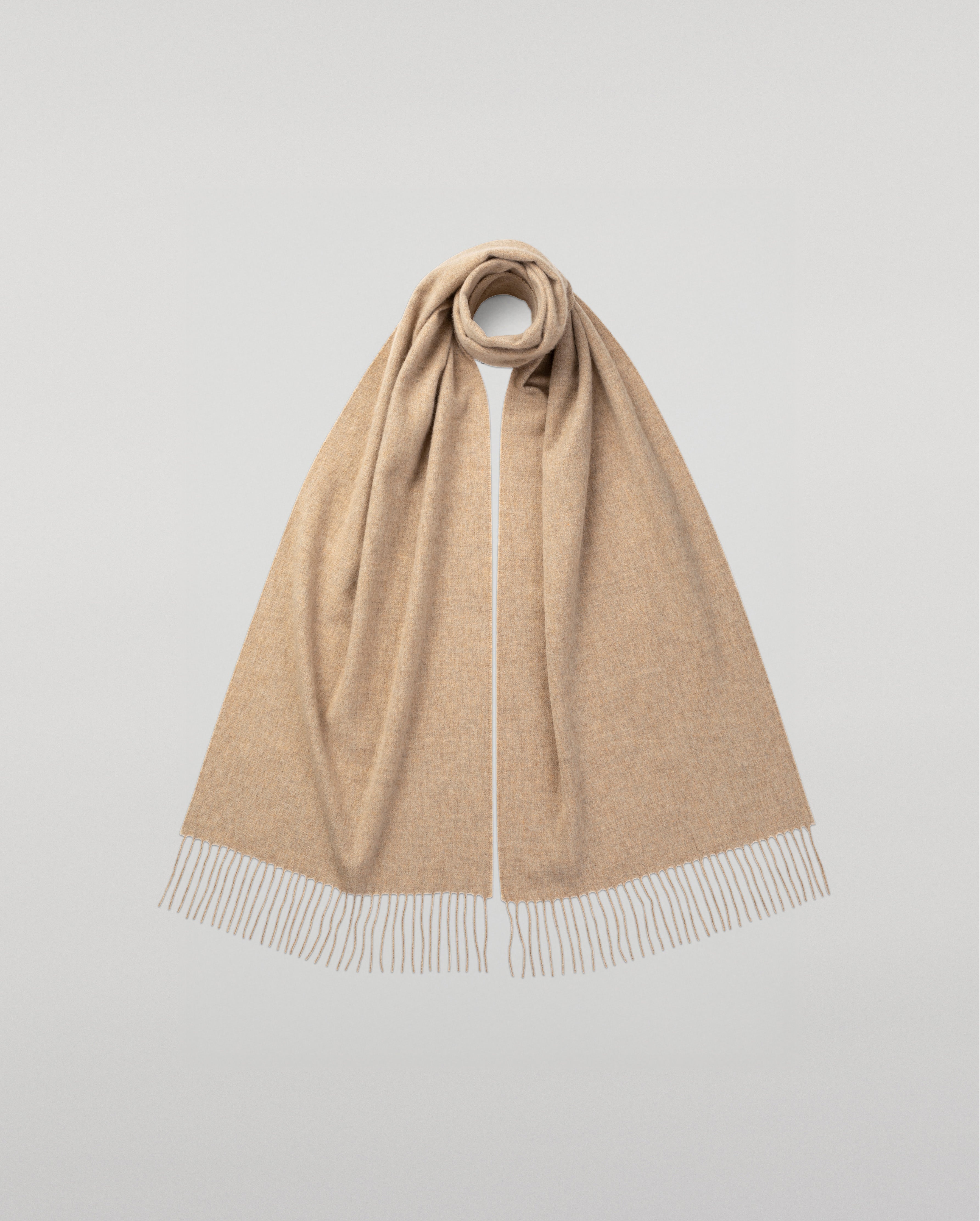 Johnstons of Elgin - Natural Wide Cashmere Scarf