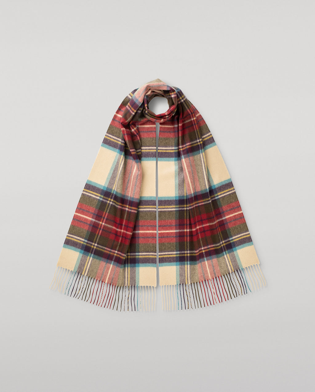 Johnstons of Elgin - Hessian Dress Stewart Tartan Wide Cashmere Scarf